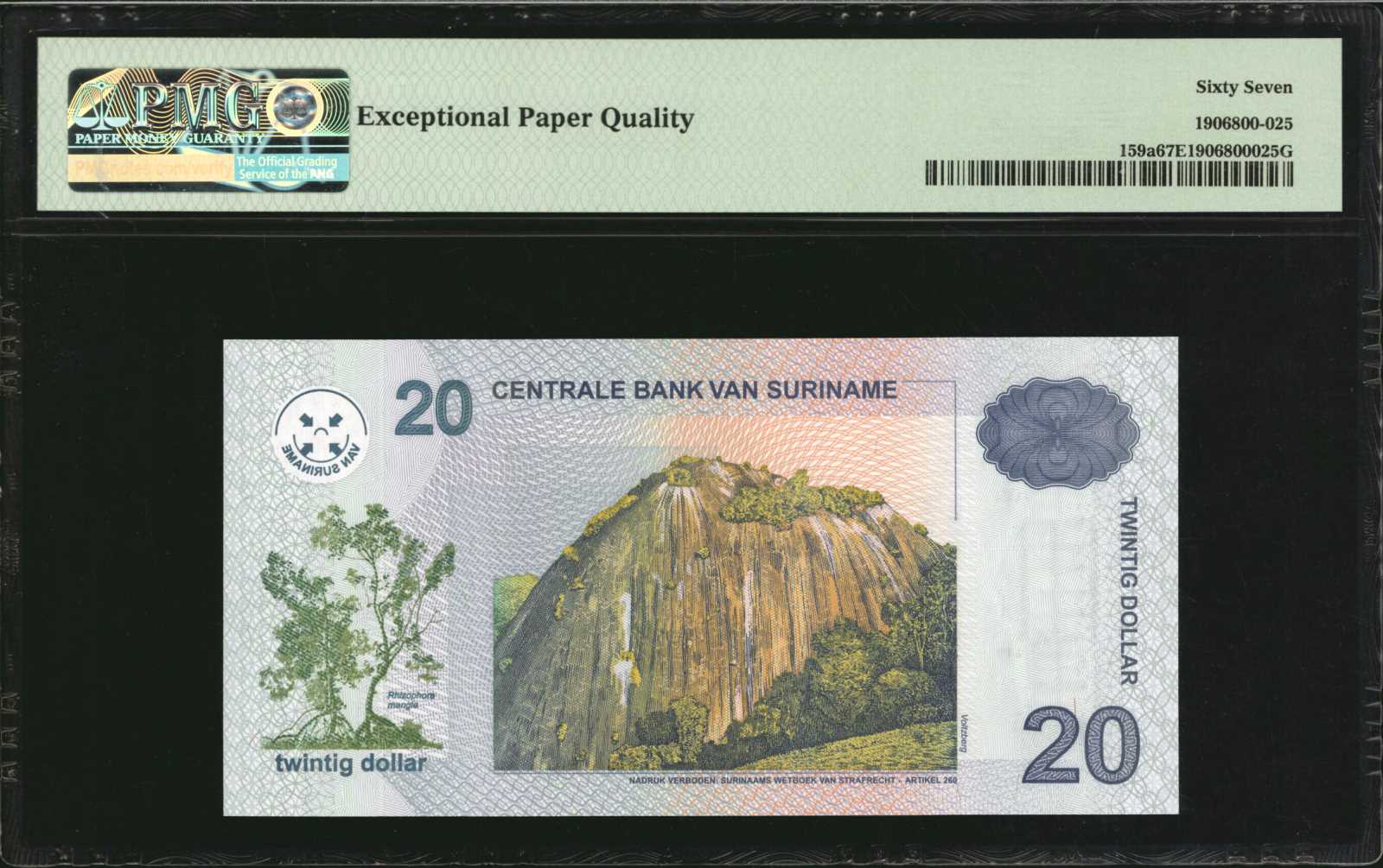 image for: Suriname  20 dollar (B542d)