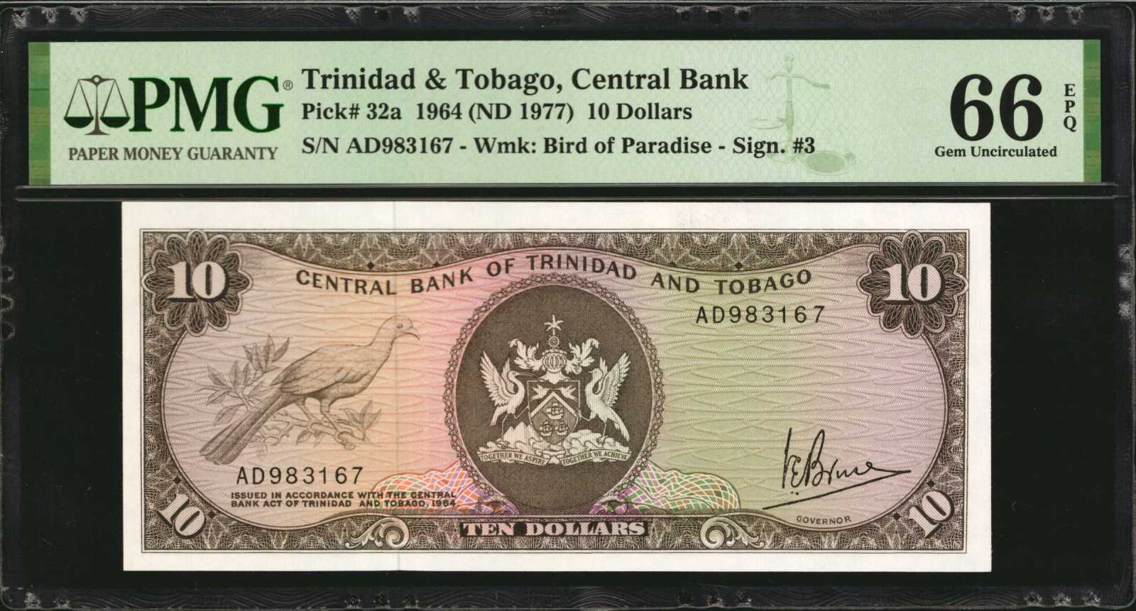 image for: Trinidad and Tobago  10 dollars (B207az)