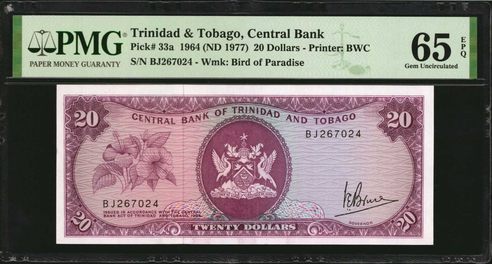 image for: Trinidad and Tobago  20 dollars (B208bs)