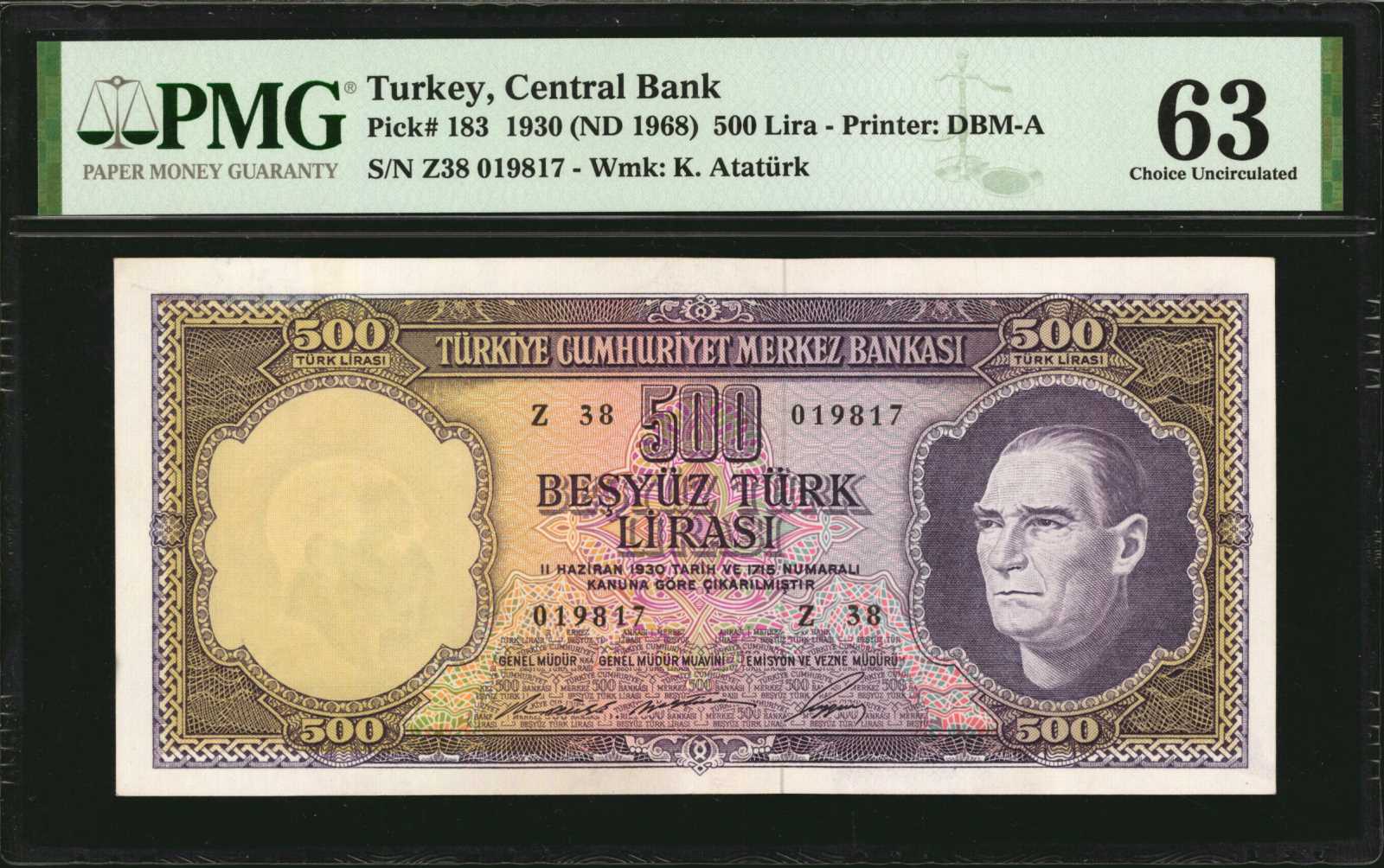 image for: Turkey  500 T?rk liras? (B261as)