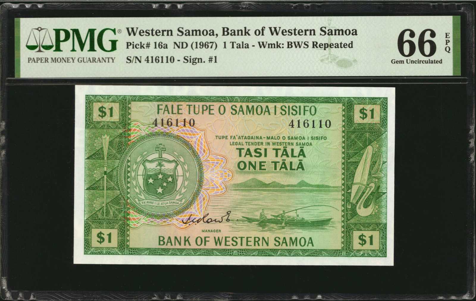 image for: Western Samoa  1 t?l?(B307c)