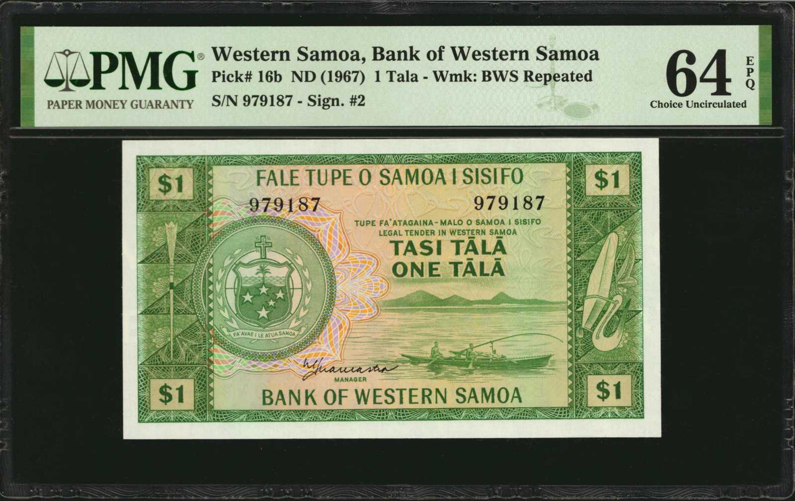 image for: Western Samoa  1 t?l?(B307c)