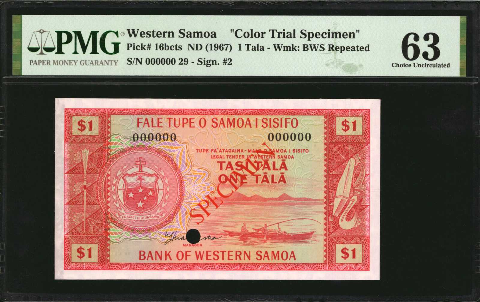 image for: Western Samoa  1 t?l?(B307c)