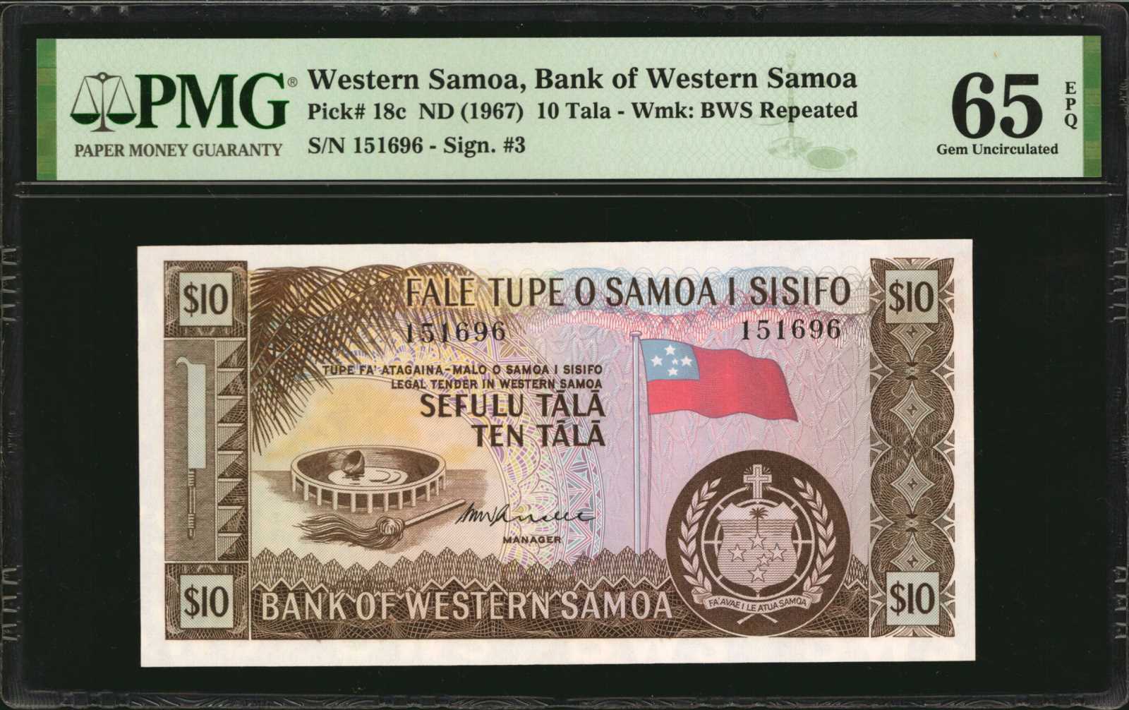 image for: Western Samoa  10 t?l?(B309ds)