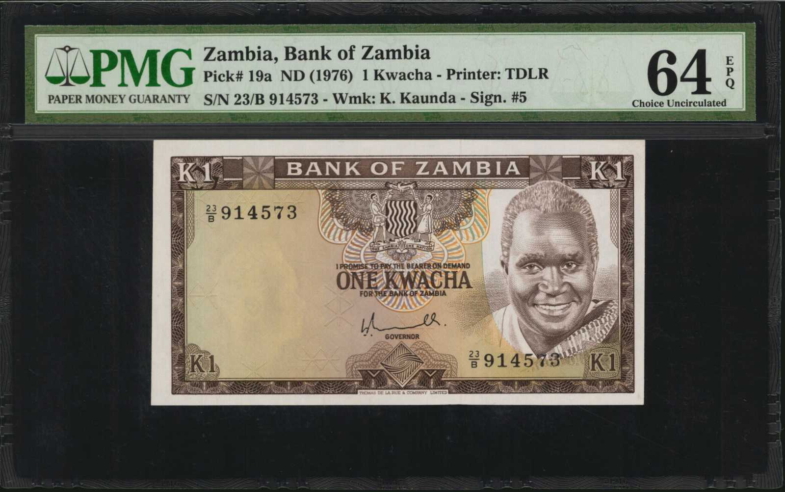 image for: Zambia  1 kwacha (B119a)