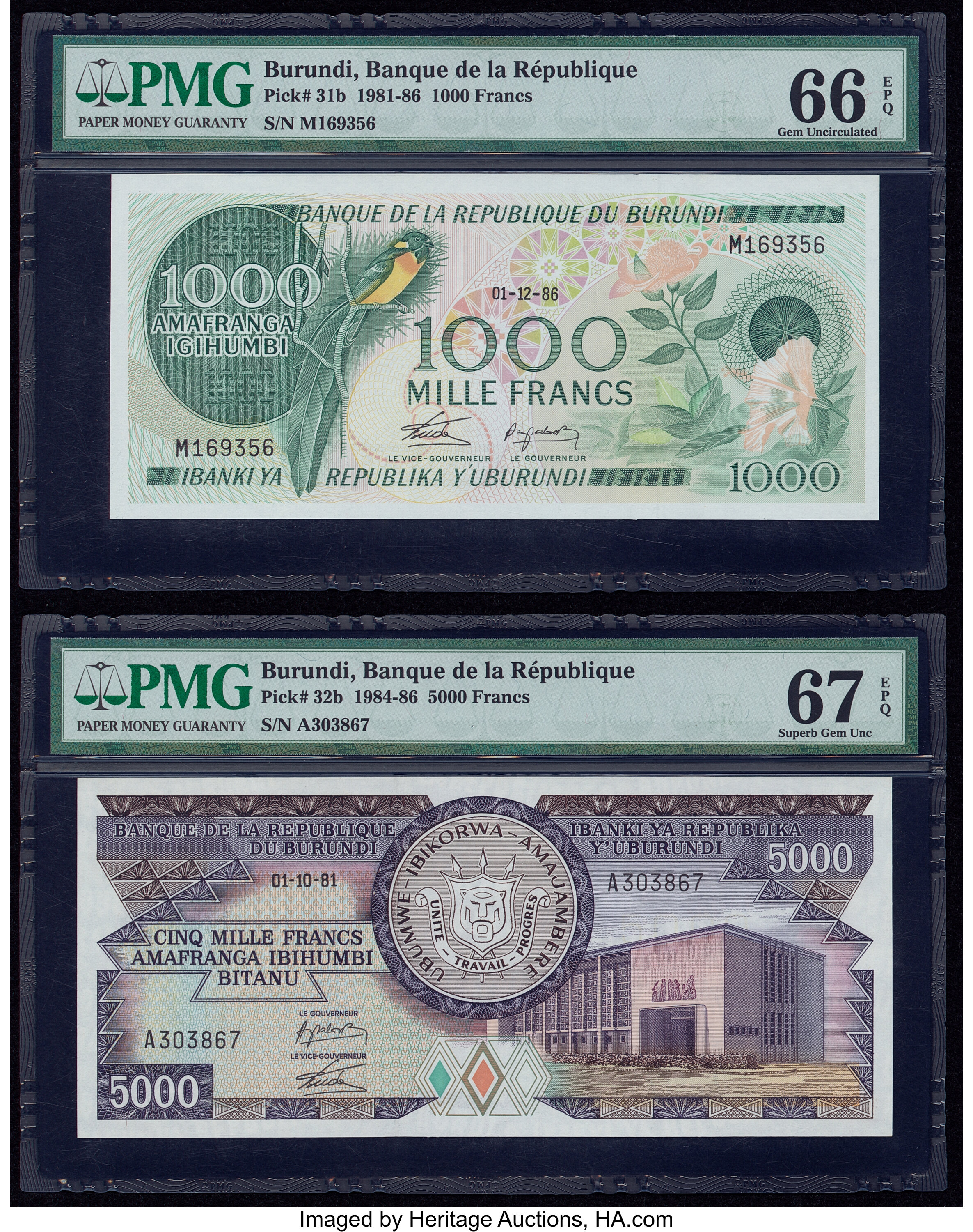 image for: Burundi  1,000 francs (B220j)