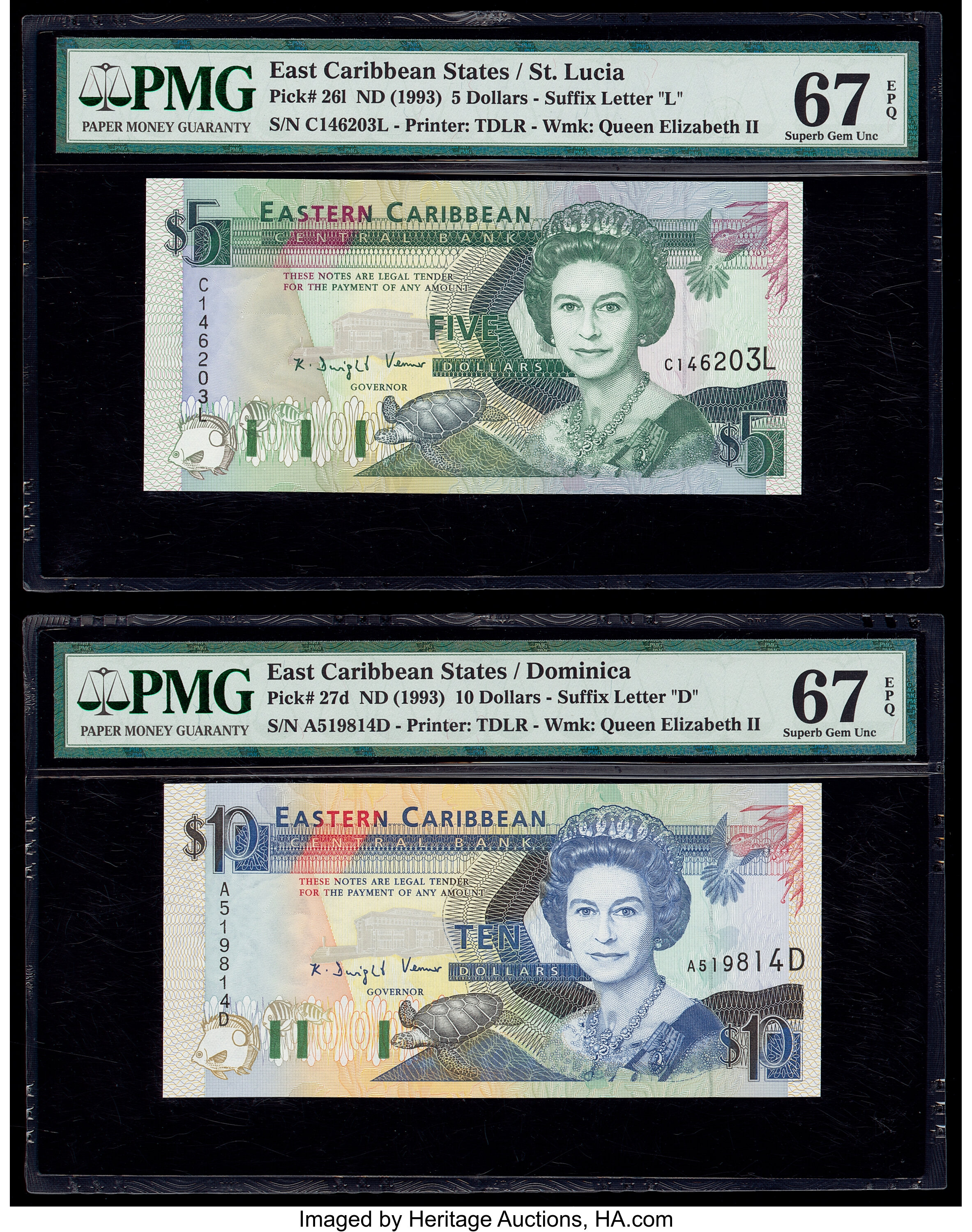 image for: East Caribbean States  5 dollars (B210m)