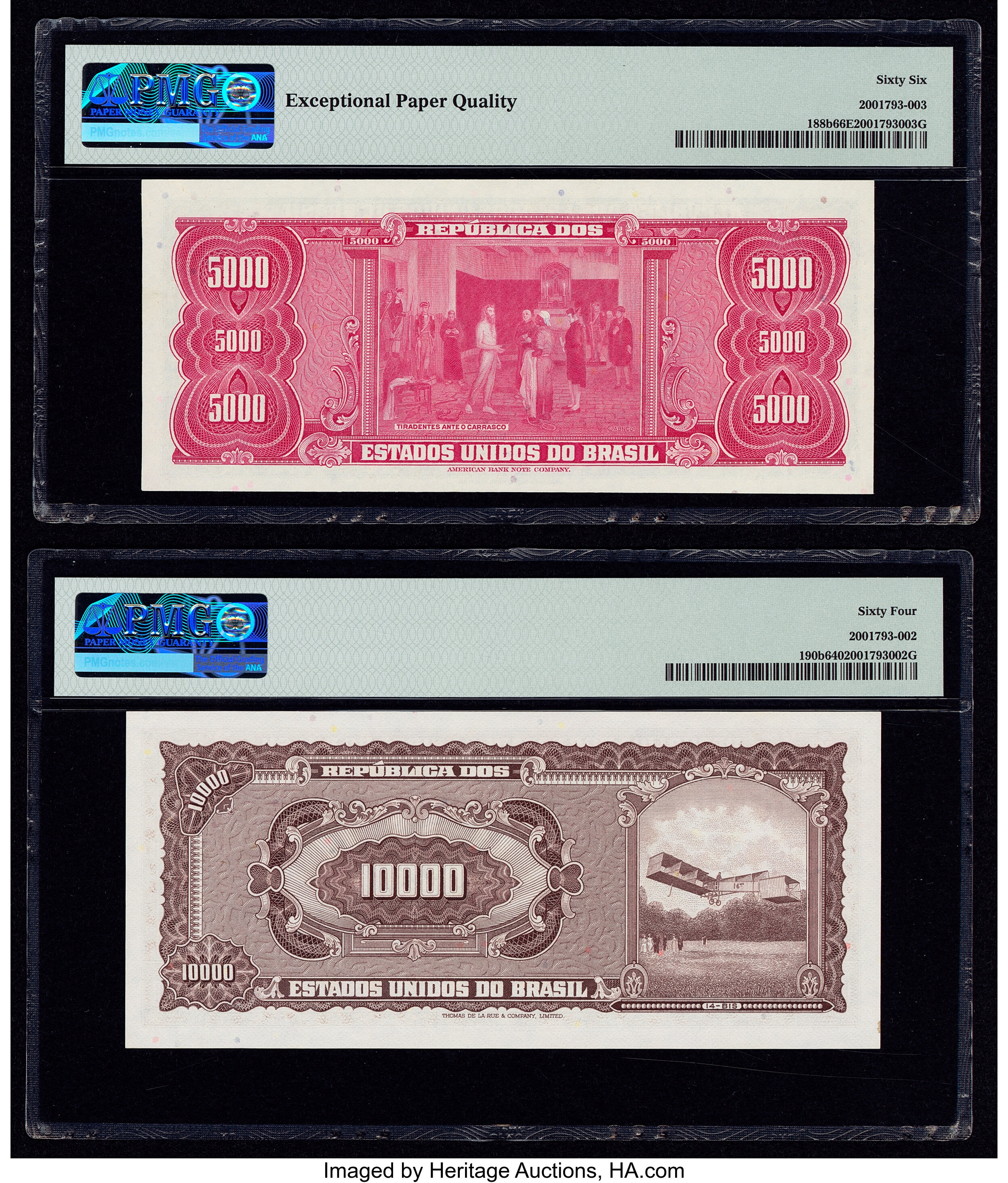 image for: Brazil  5 cruzeiros novos on 5,000 cruzeiros (B808bs)