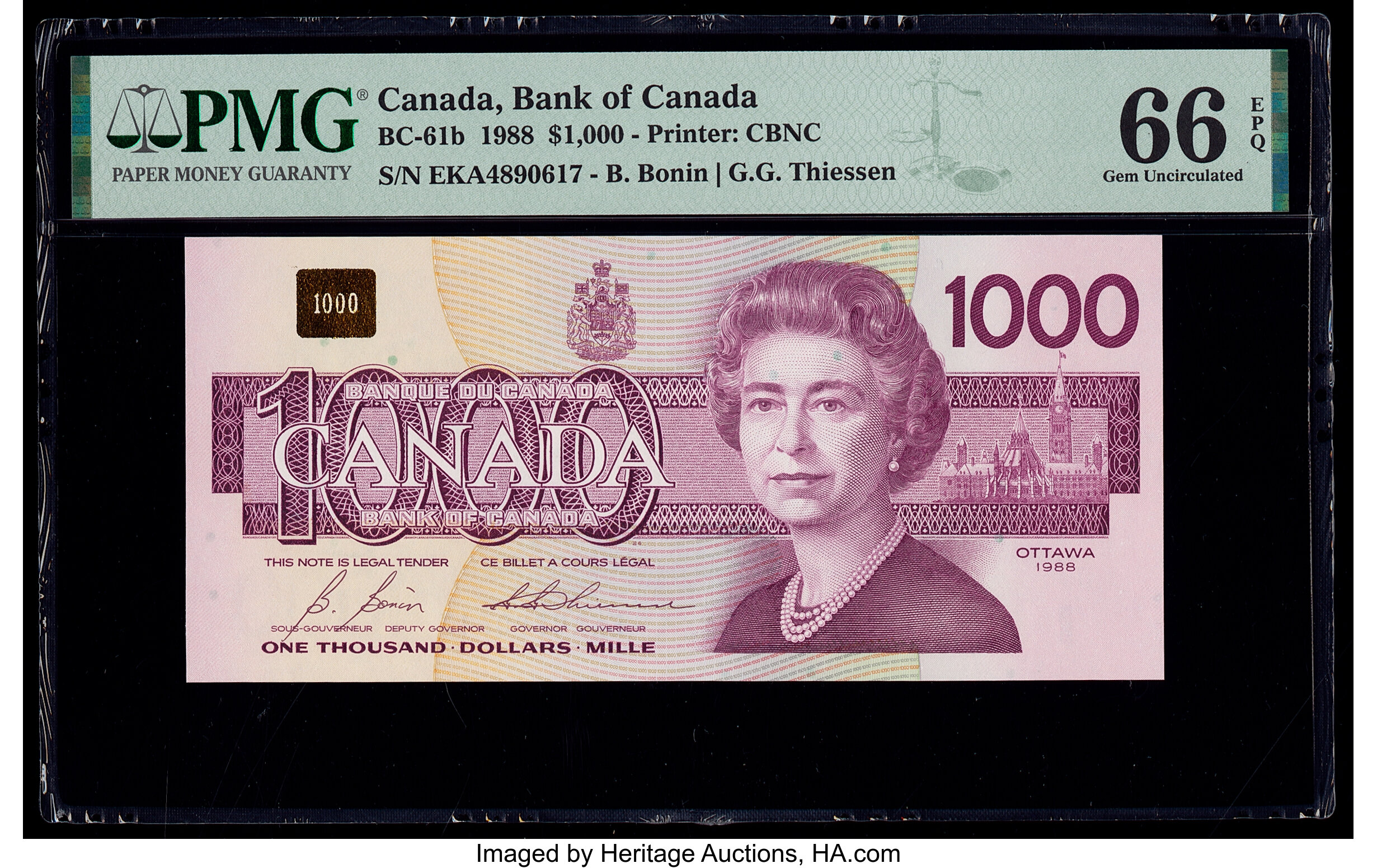 image for: Canada  1,000 dollars (B363a)