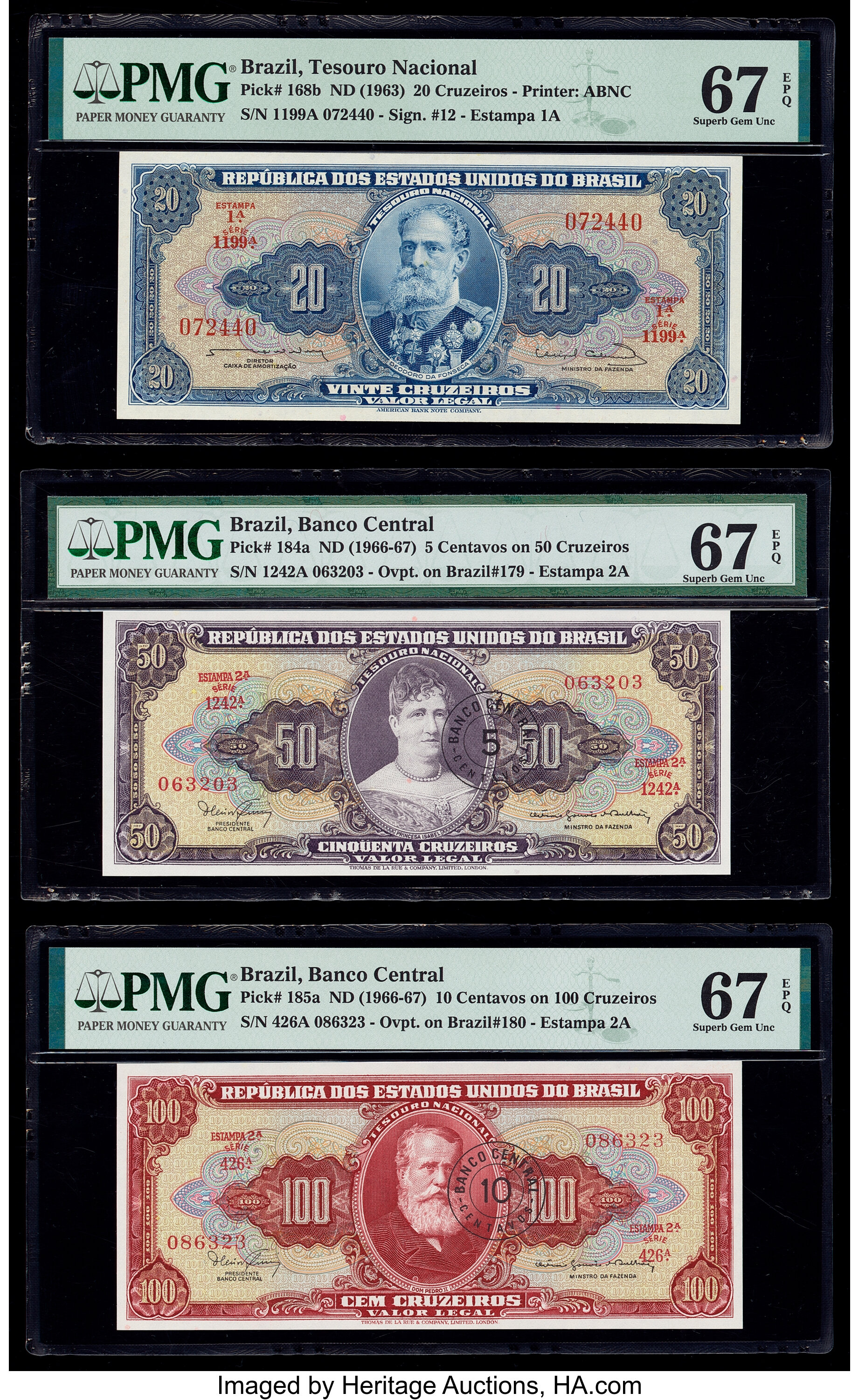 image for: Brazil  50 centavos on 500 cruzeiros (B806ap)