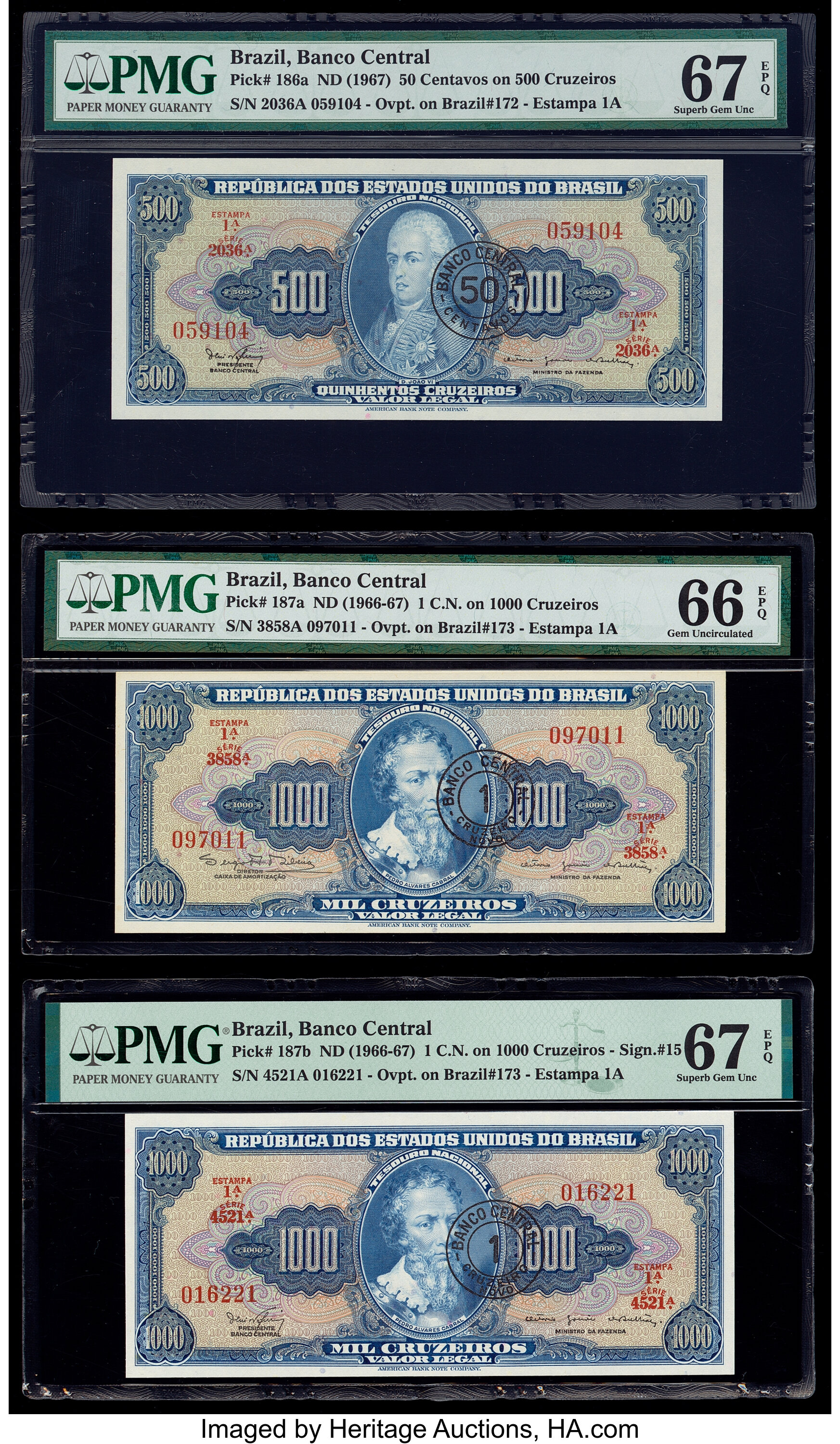 image for: Brazil  50 centavos on 500 cruzeiros (B806as2)