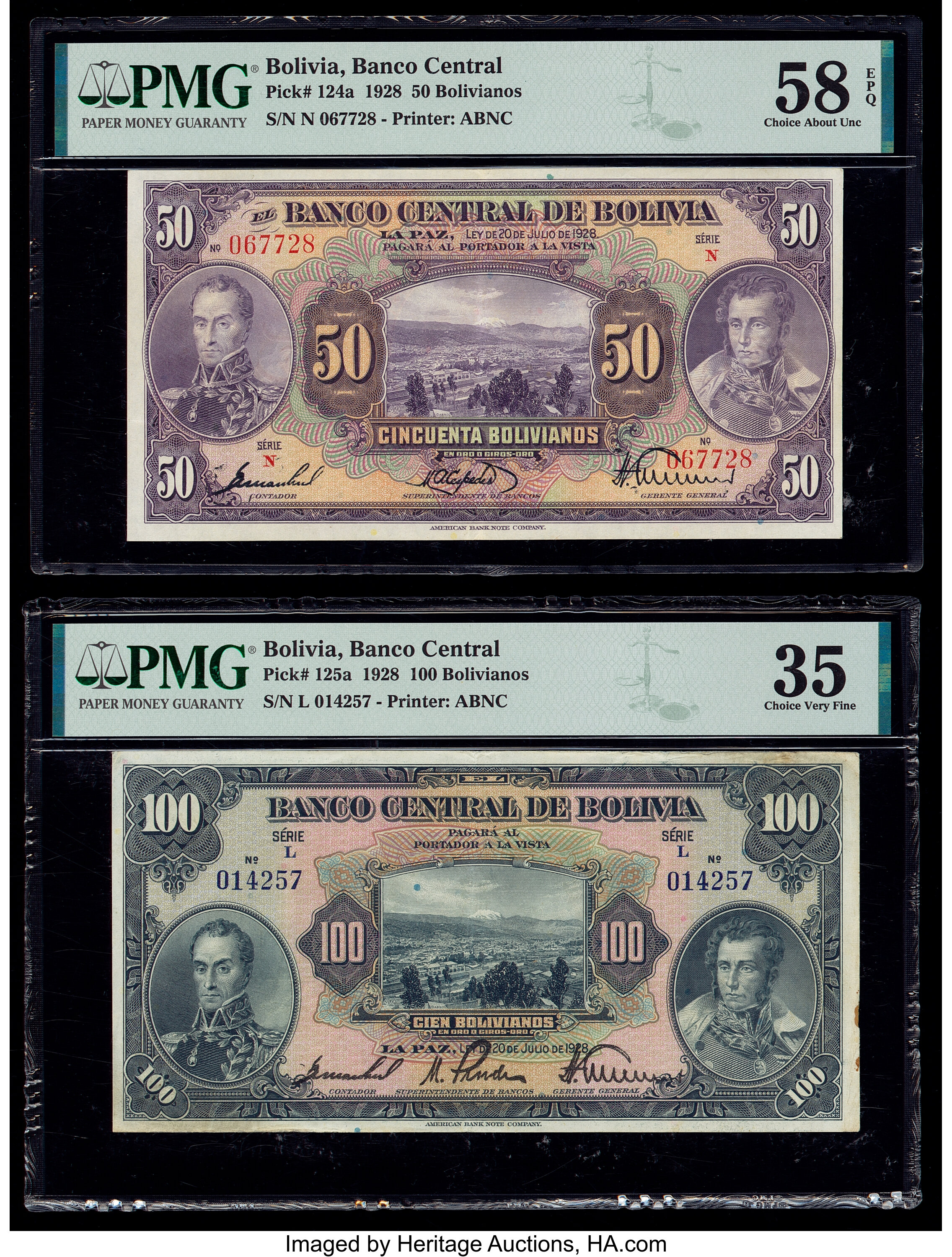 image for: Bolivia  50 bolivianos = 5 bol?vares(B312as)