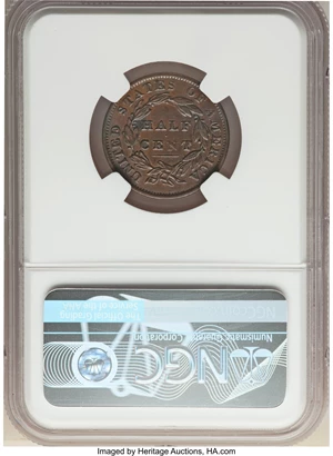 image for: 1834 1/2 C C-1, B-1, R.1, AU55 NGC. NGC Census: (84/429). PCGS Population: (2/16). CDN: $215 Whsle. Bid for NGC/PCGS AU55. ...