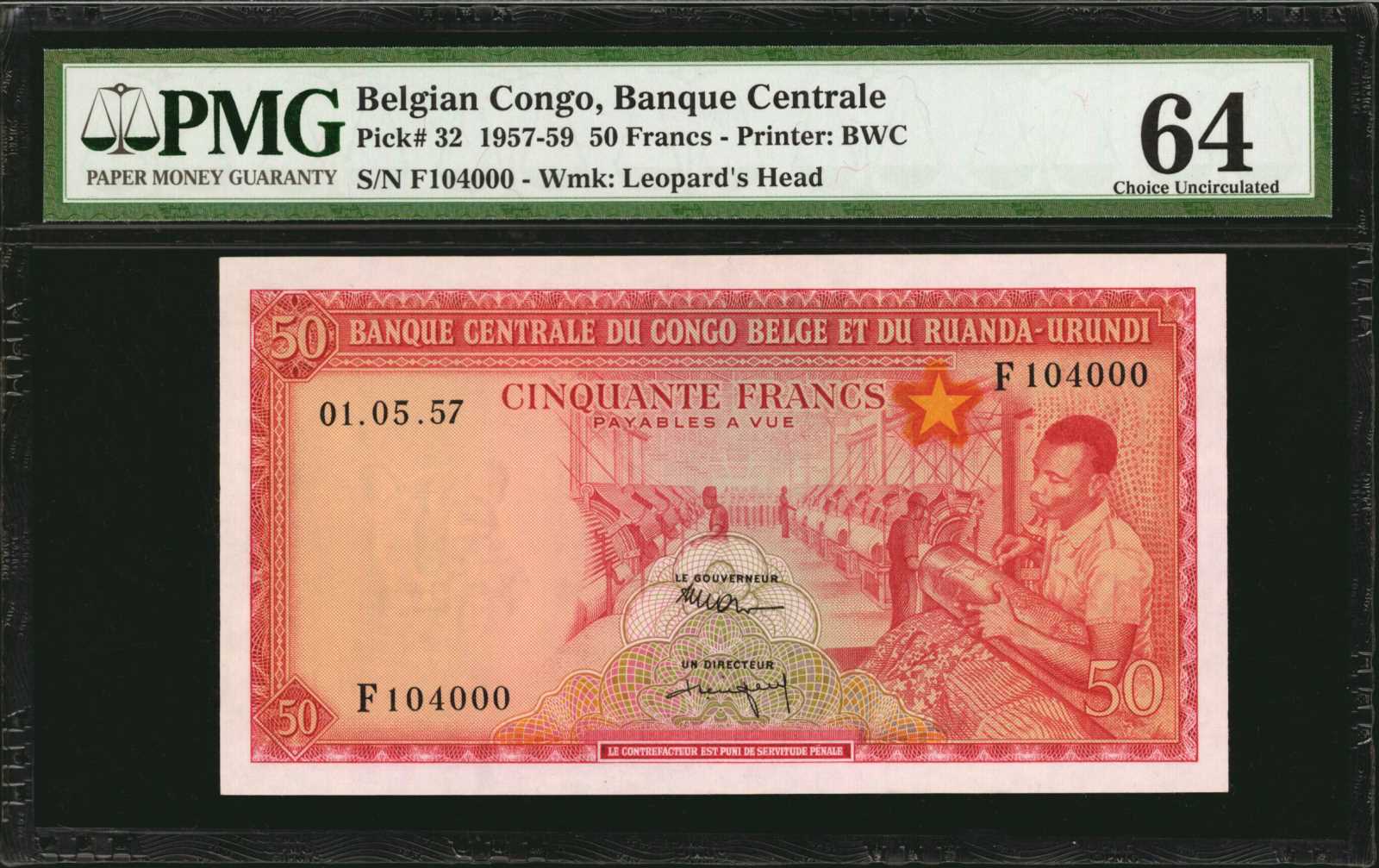 image for: Belgian Congo  50 francs(B312as1)