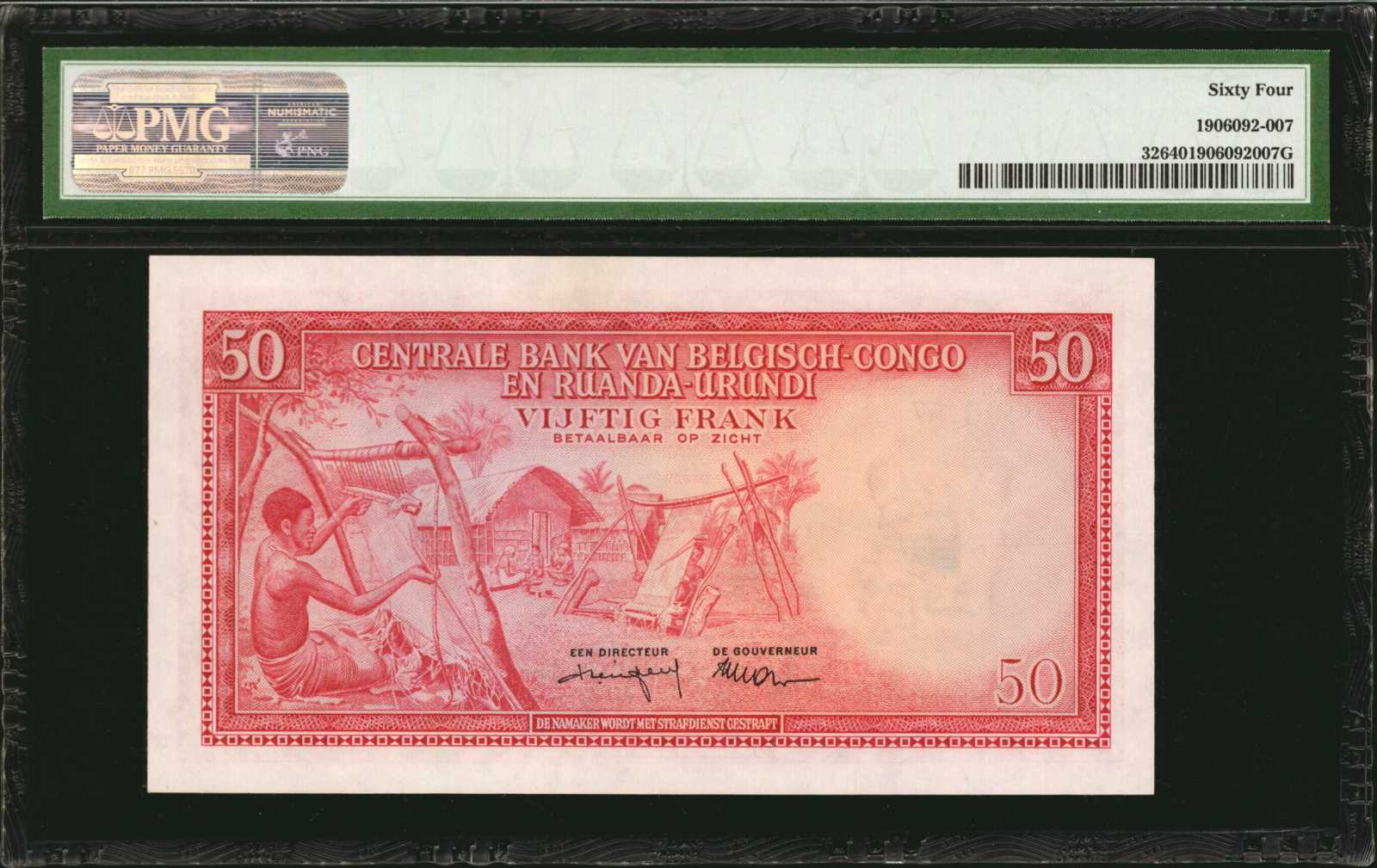 image for: Belgian Congo  50 francs(B312bs)