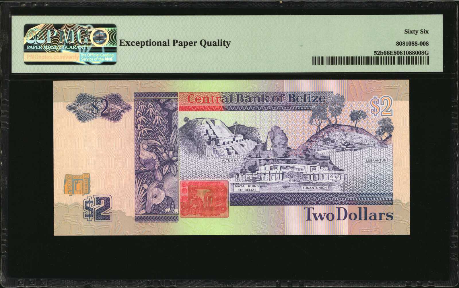 image for: Belize  2 dollars (B310as2)