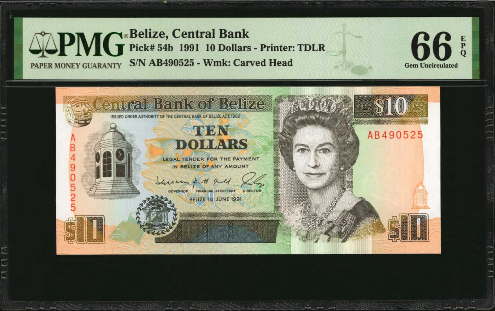 image for: Belize  1 dollar (B301a)