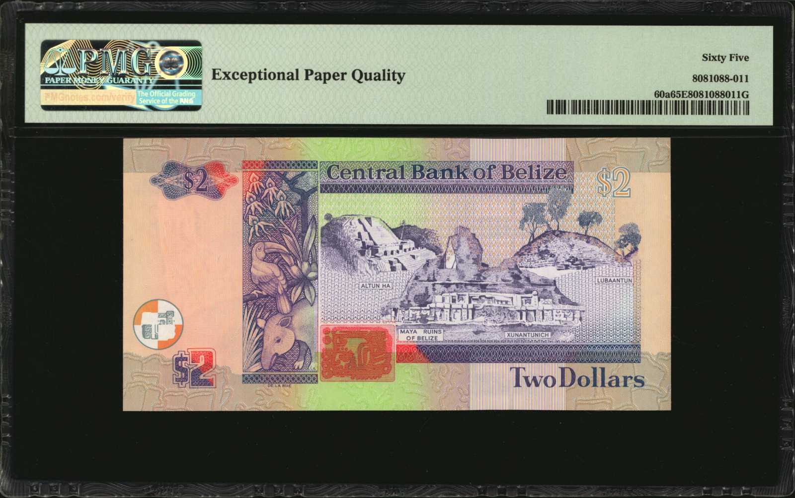 image for: Belize  5 dollars (B316a)