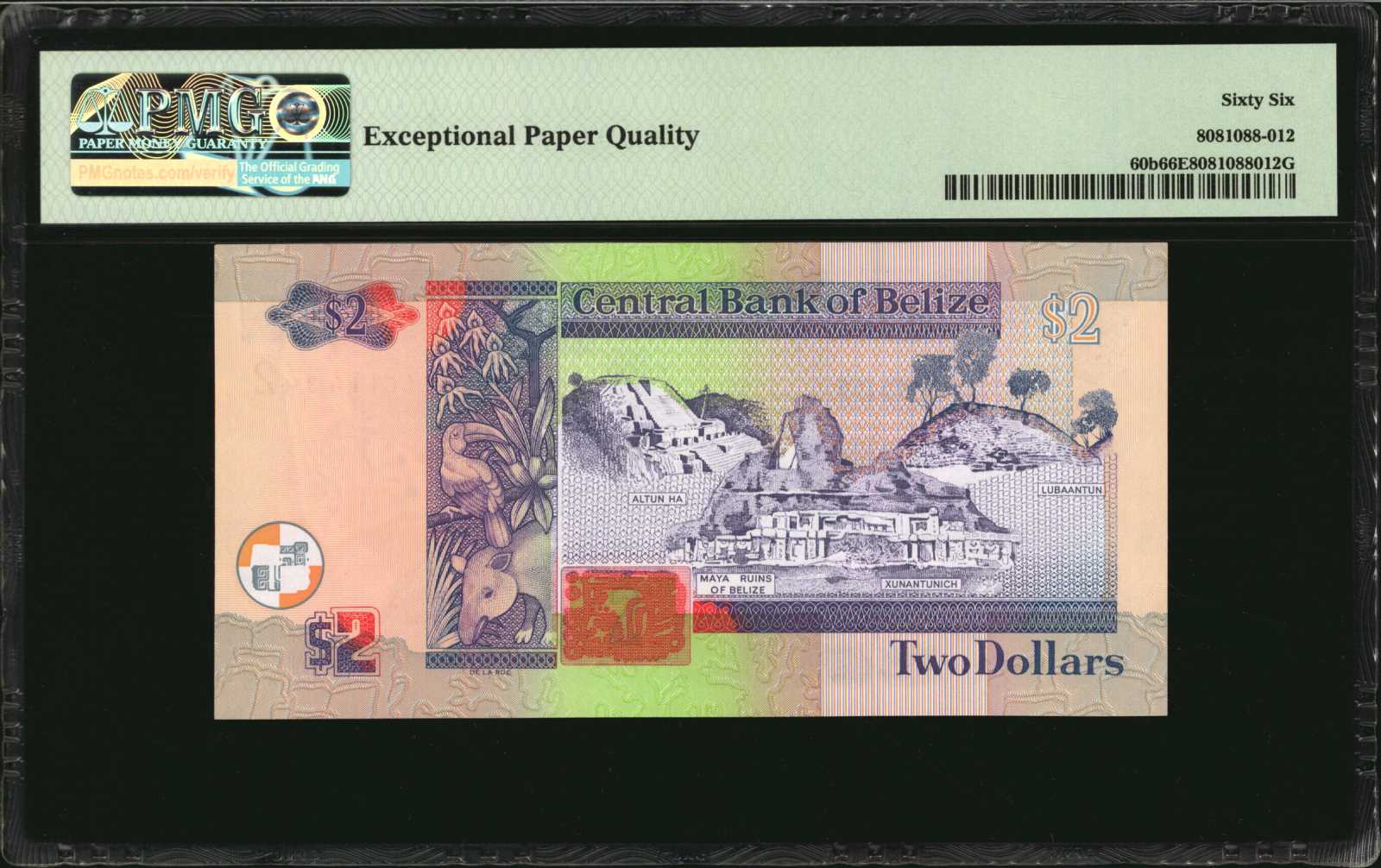 image for: Belize  5 dollars (B325b)