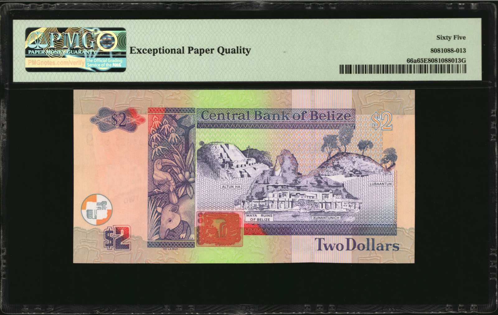 image for: Belize  5 dollars (B316a)