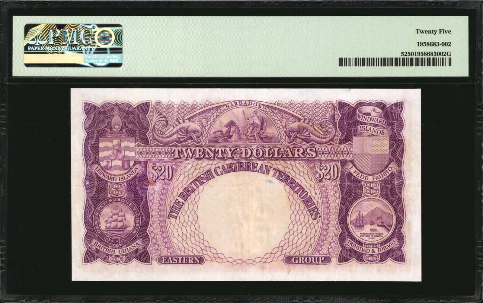 image for: British Caribbean Territories  20 dollars(B105b)
