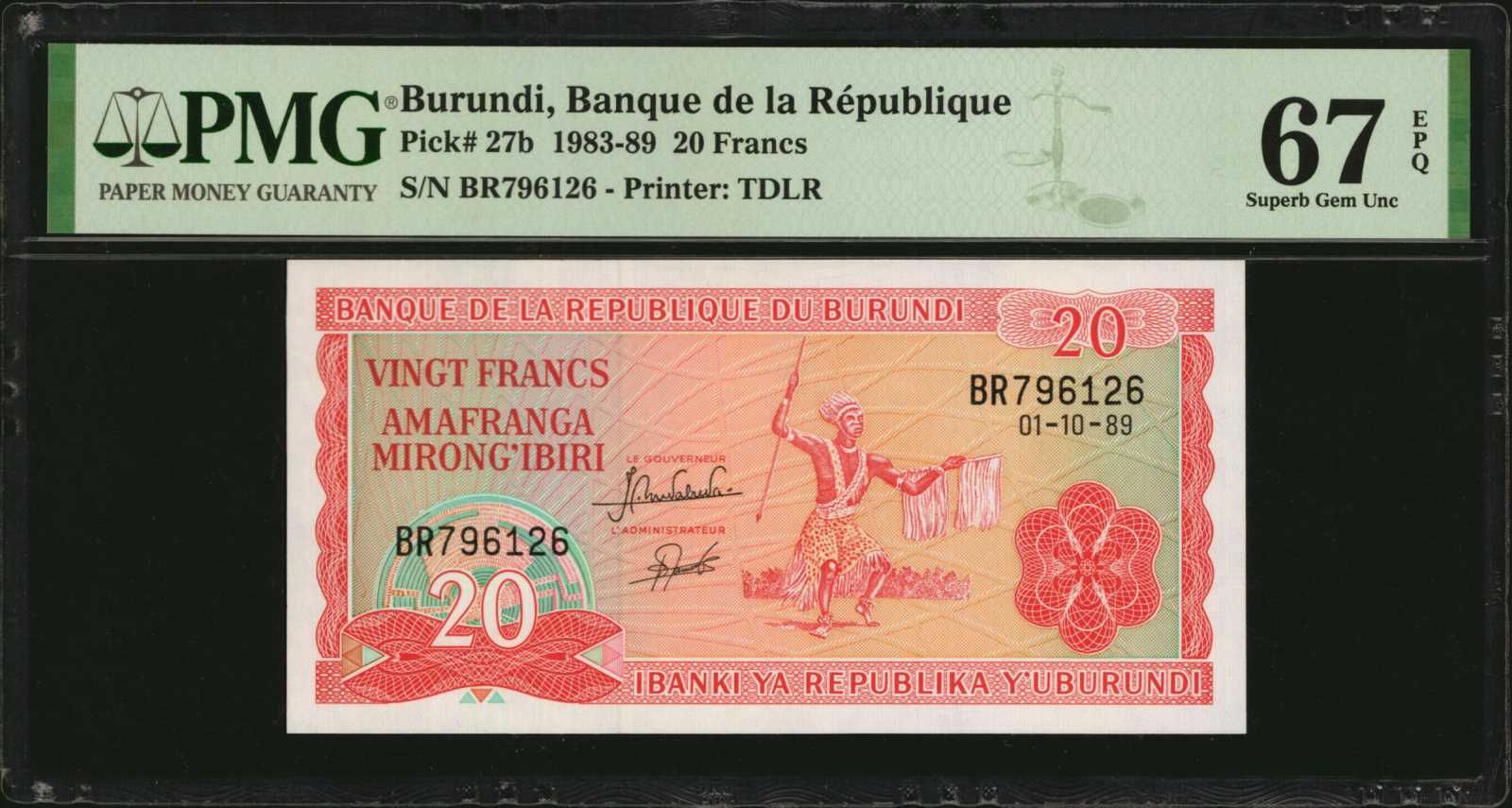 image for: Burundi  1,000 francs (B220b)