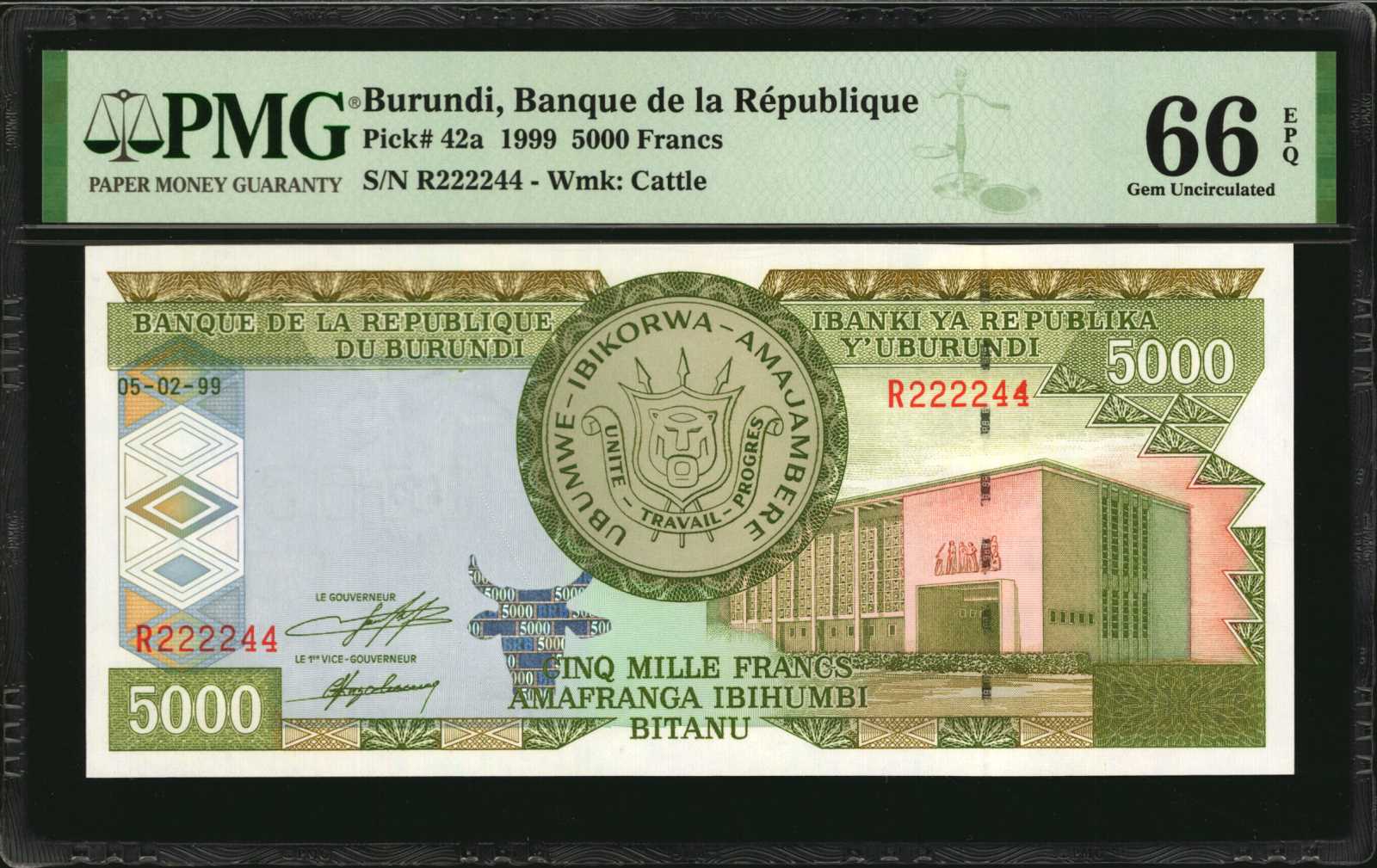 image for: Burundi  10 francs (B214es)