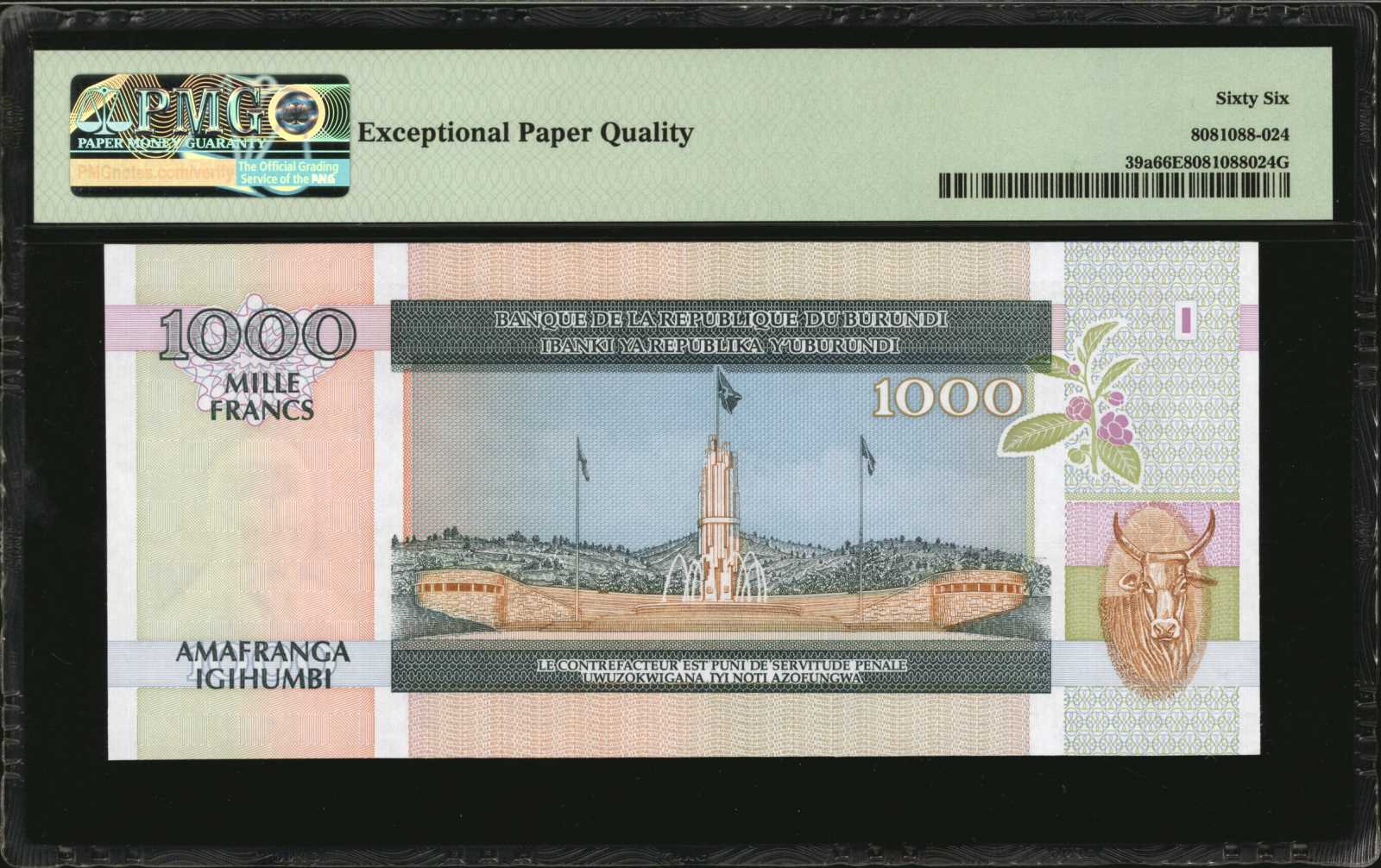 image for: Burundi  10 francs (B214lz)