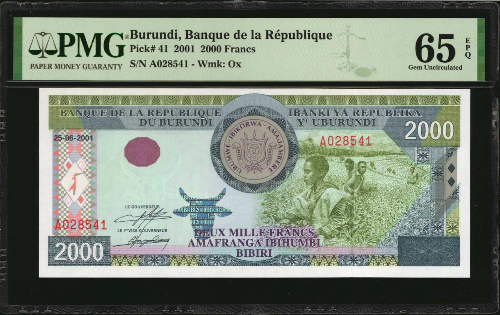 image for: Burundi  10 francs (B214k)