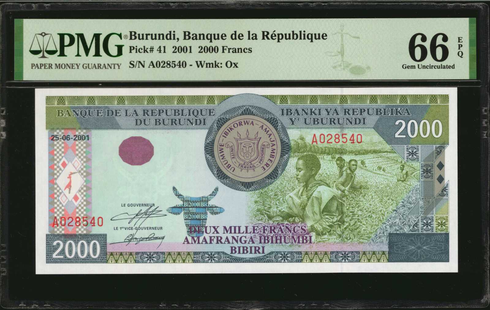 image for: Burundi  10 francs (B214k)