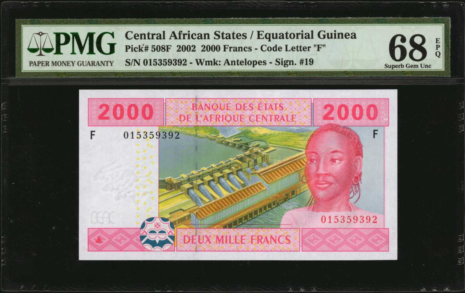 image for: Central African States  2,000 francs (B108Fd)