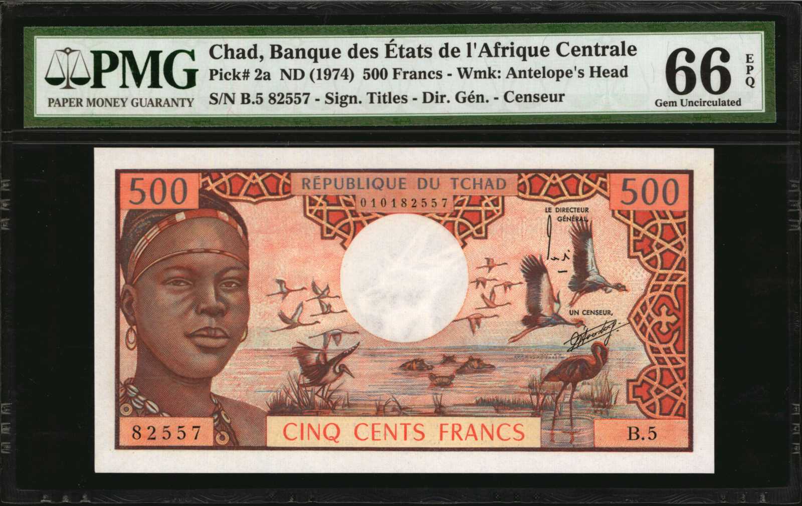 image for: Chad  500 francs(B201r)