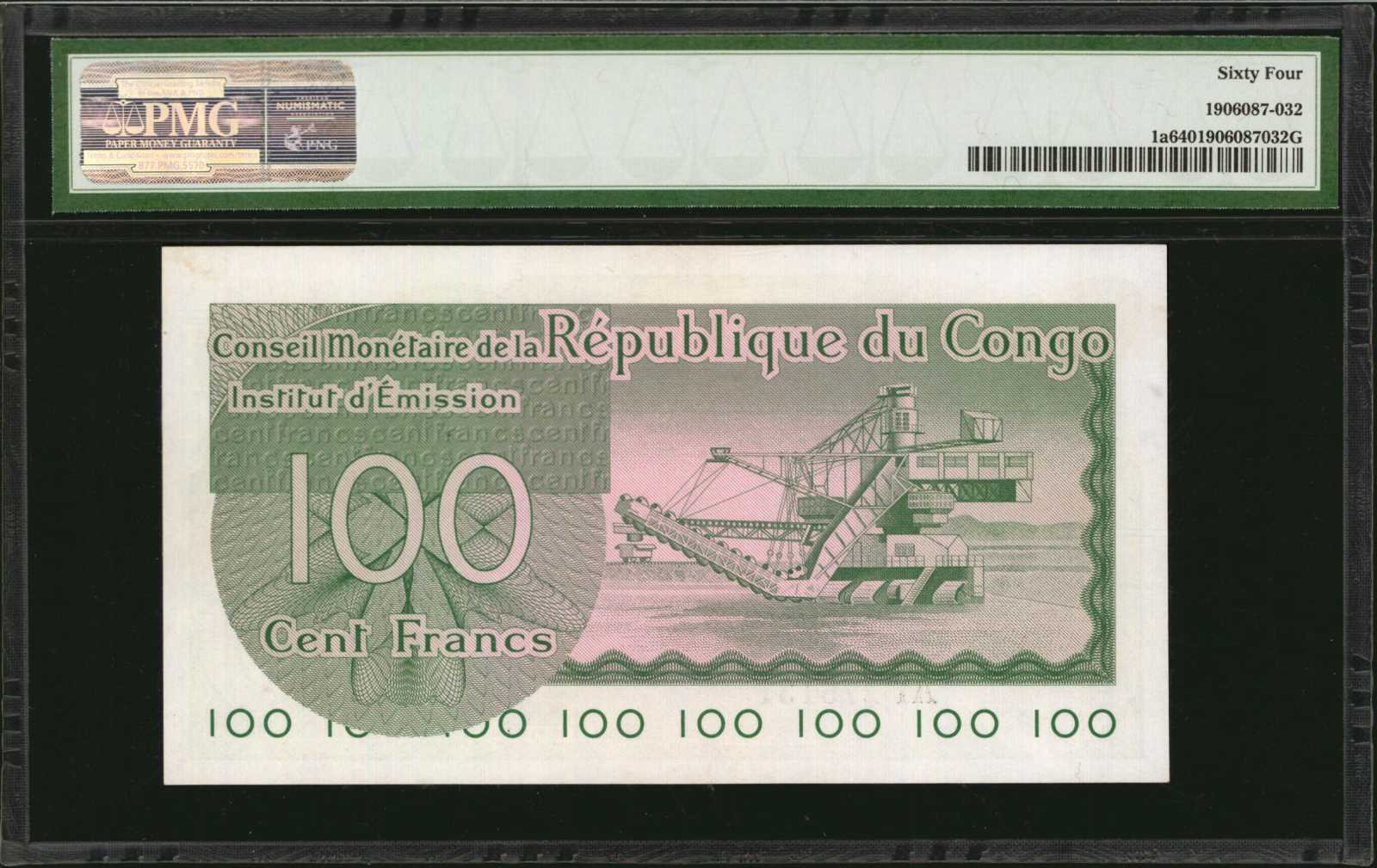image for: Congo Democratic Republic  100 francs(B102as)