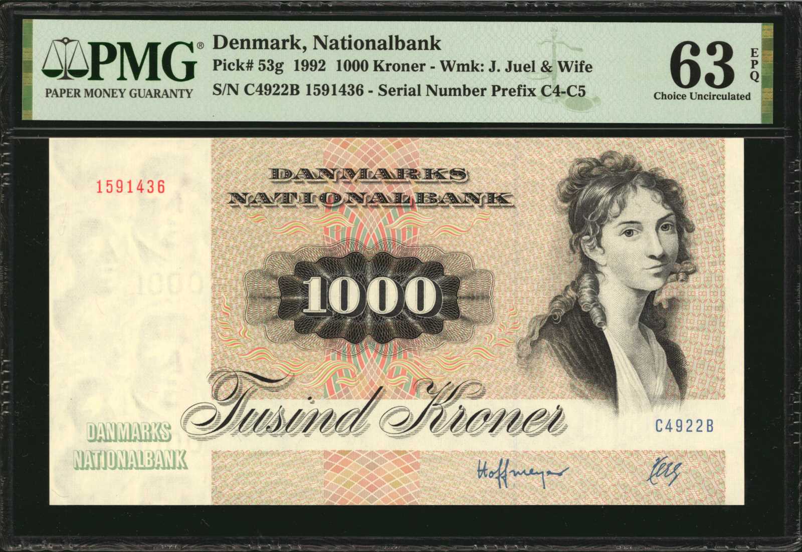 image for: Denmark  1,000 kroner (B924as)