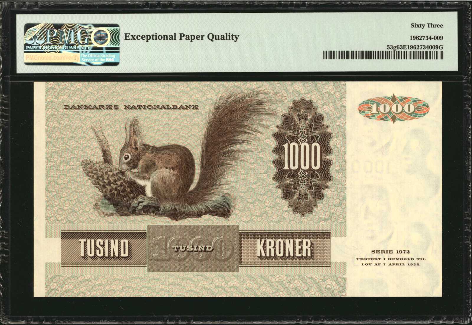 image for: Denmark  1,000 kroner (B924as)