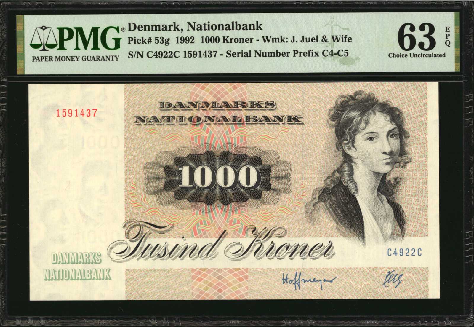 image for: Denmark  1,000 kroner (B924c)