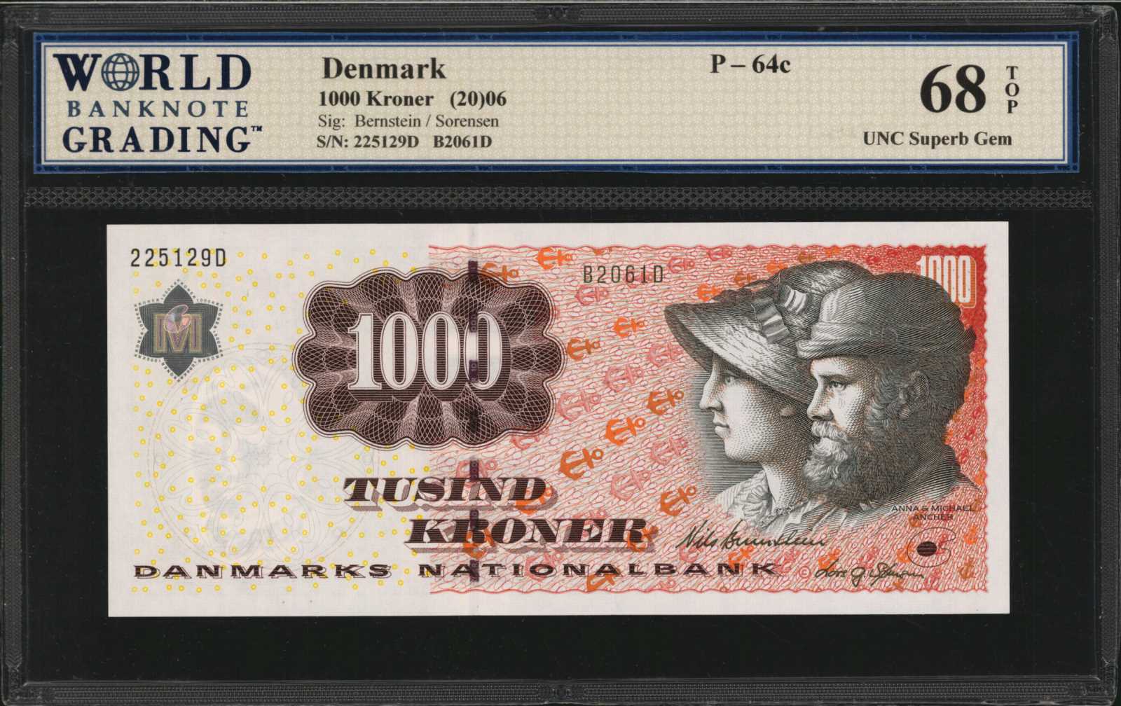 image for: Denmark  1,000 kroner (B934a)