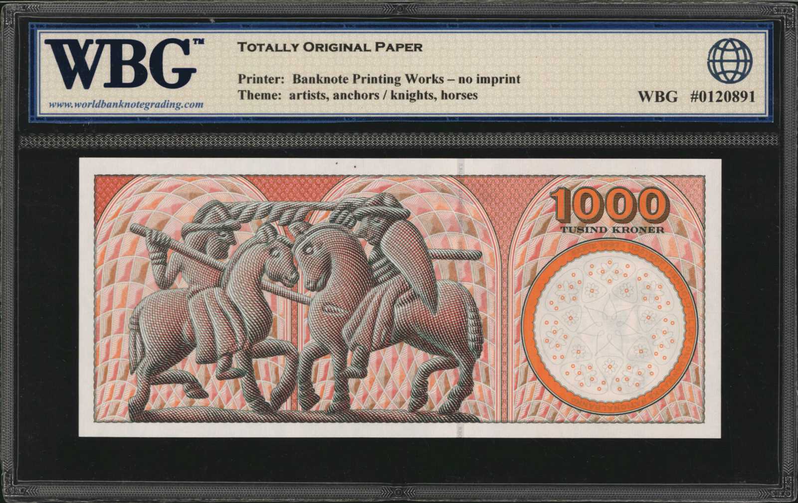 image for: Denmark  1,000 kroner (B934a)
