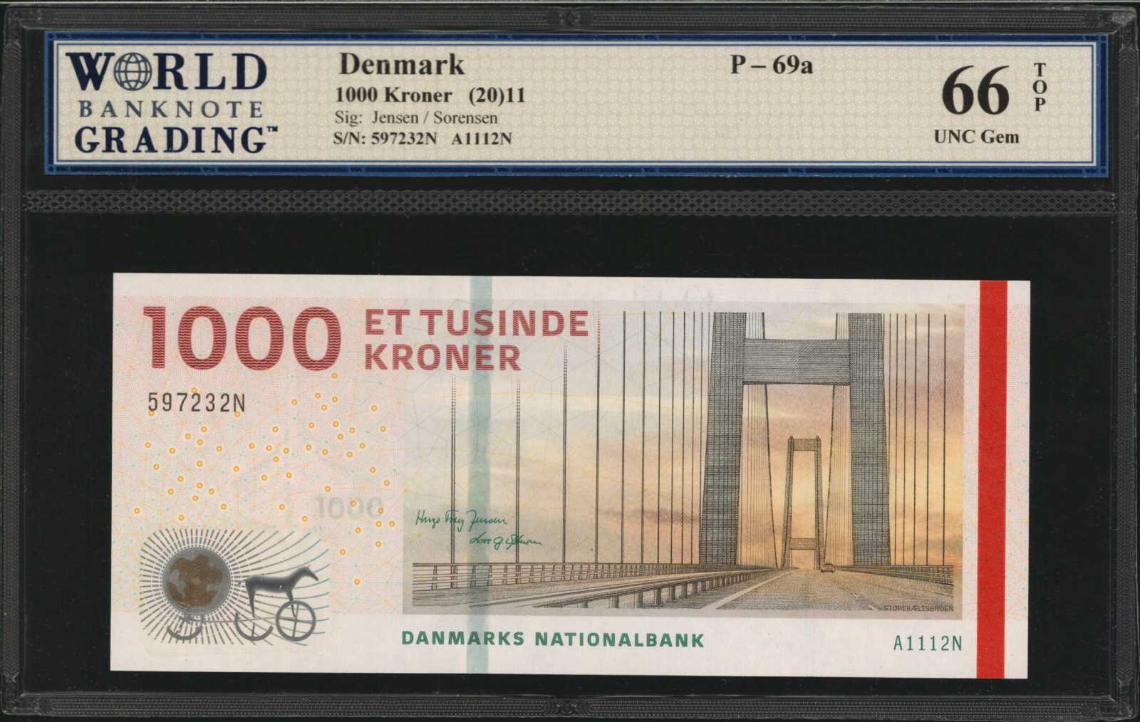 image for: Denmark  1,000 kroner (B939b)
