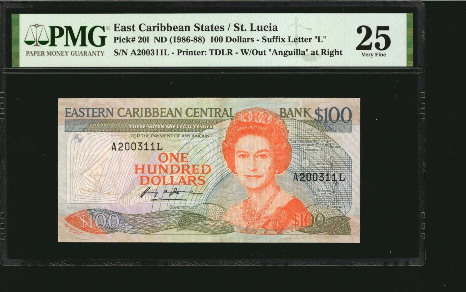 image for: East Caribbean States  100 dollars (B204m)