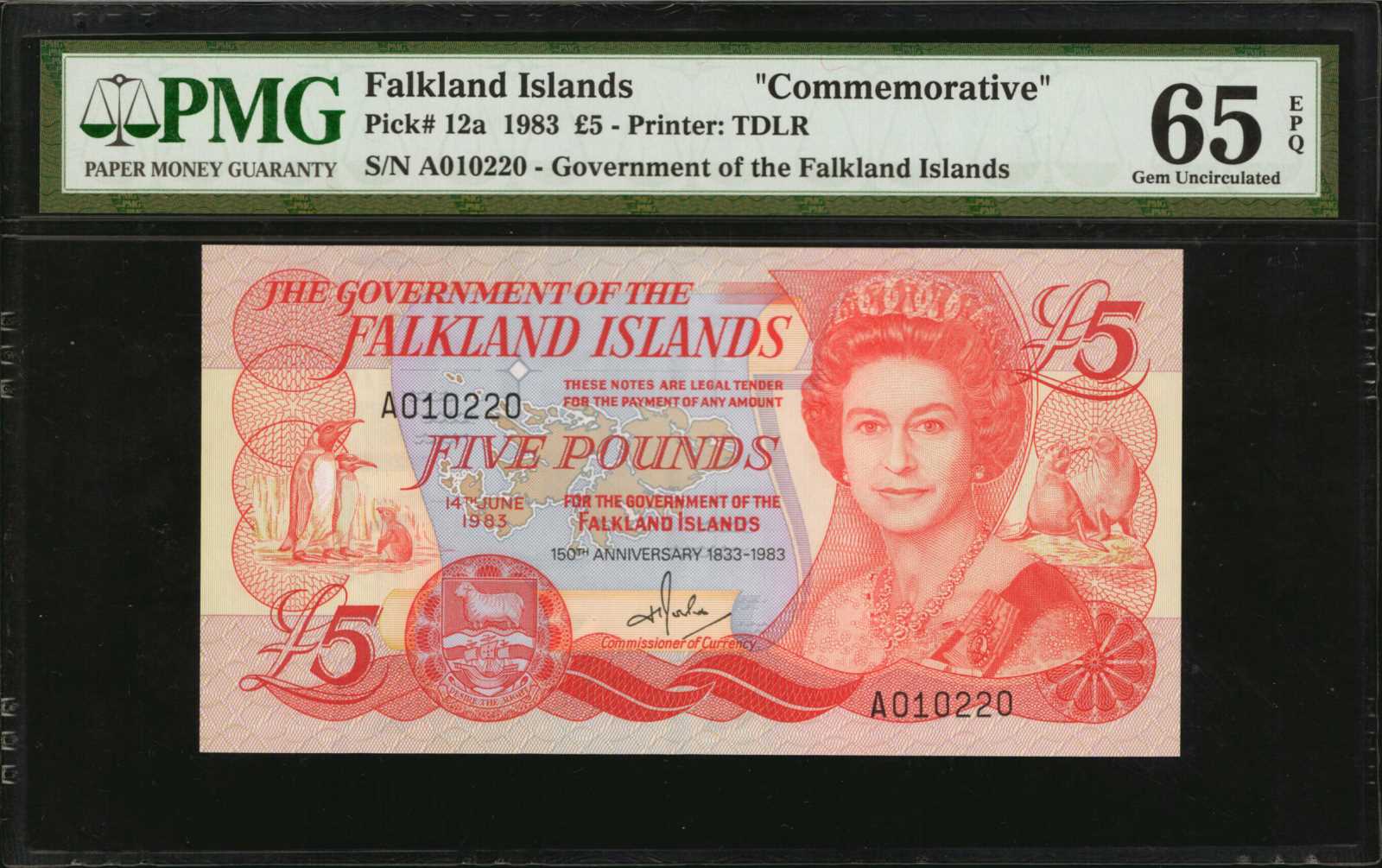 image for: Falkland Islands  5 pounds (B217a)
