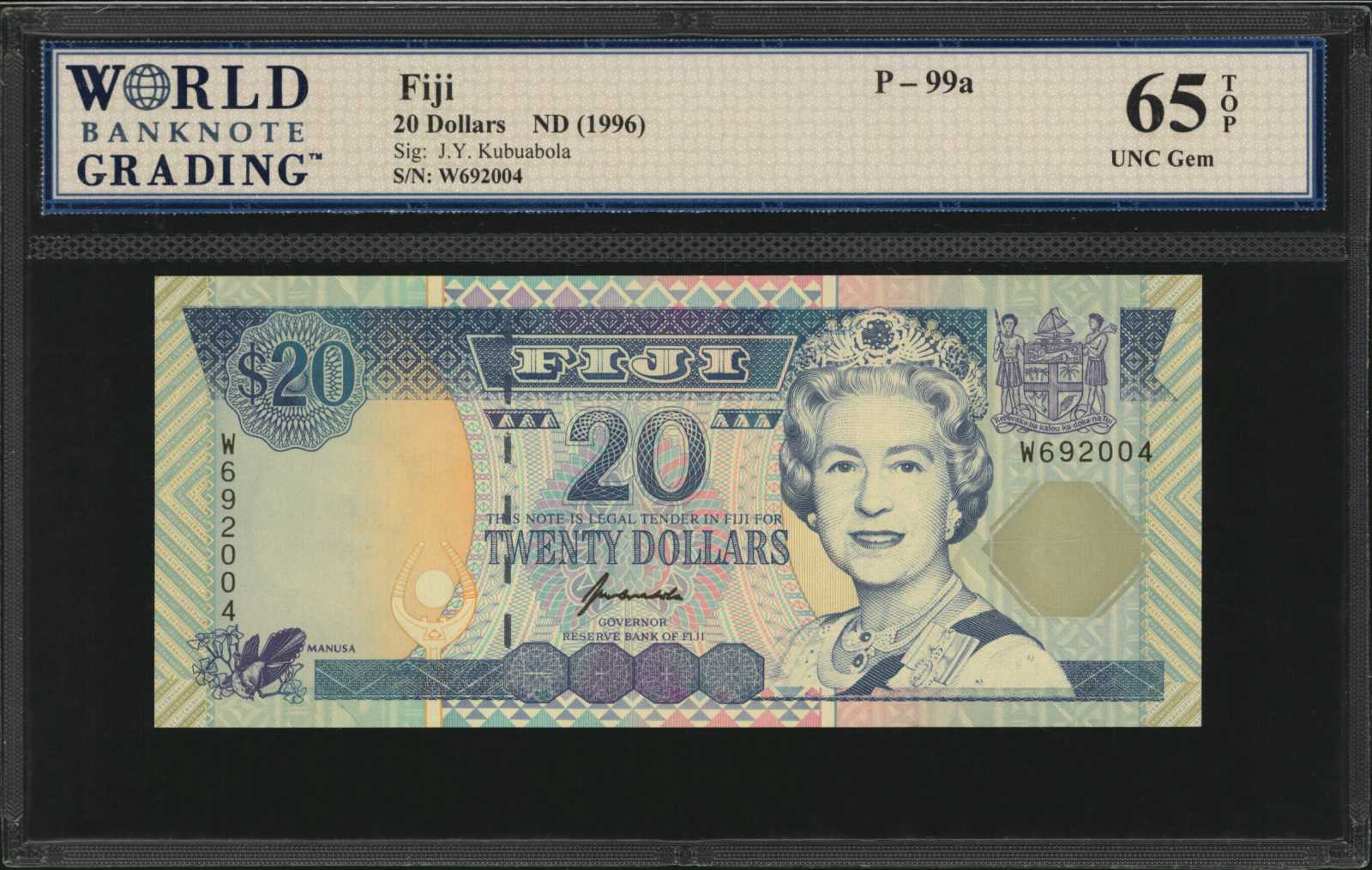 image for: Fiji  20 dollars (B512a)