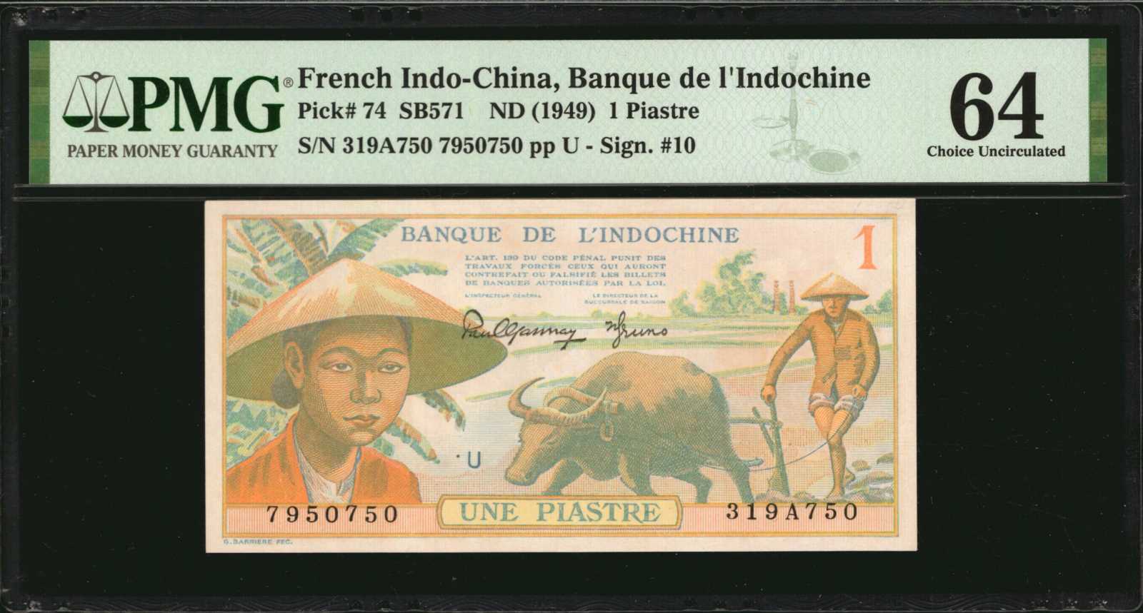image for: French Indo-China  1 piastre(B169as2)