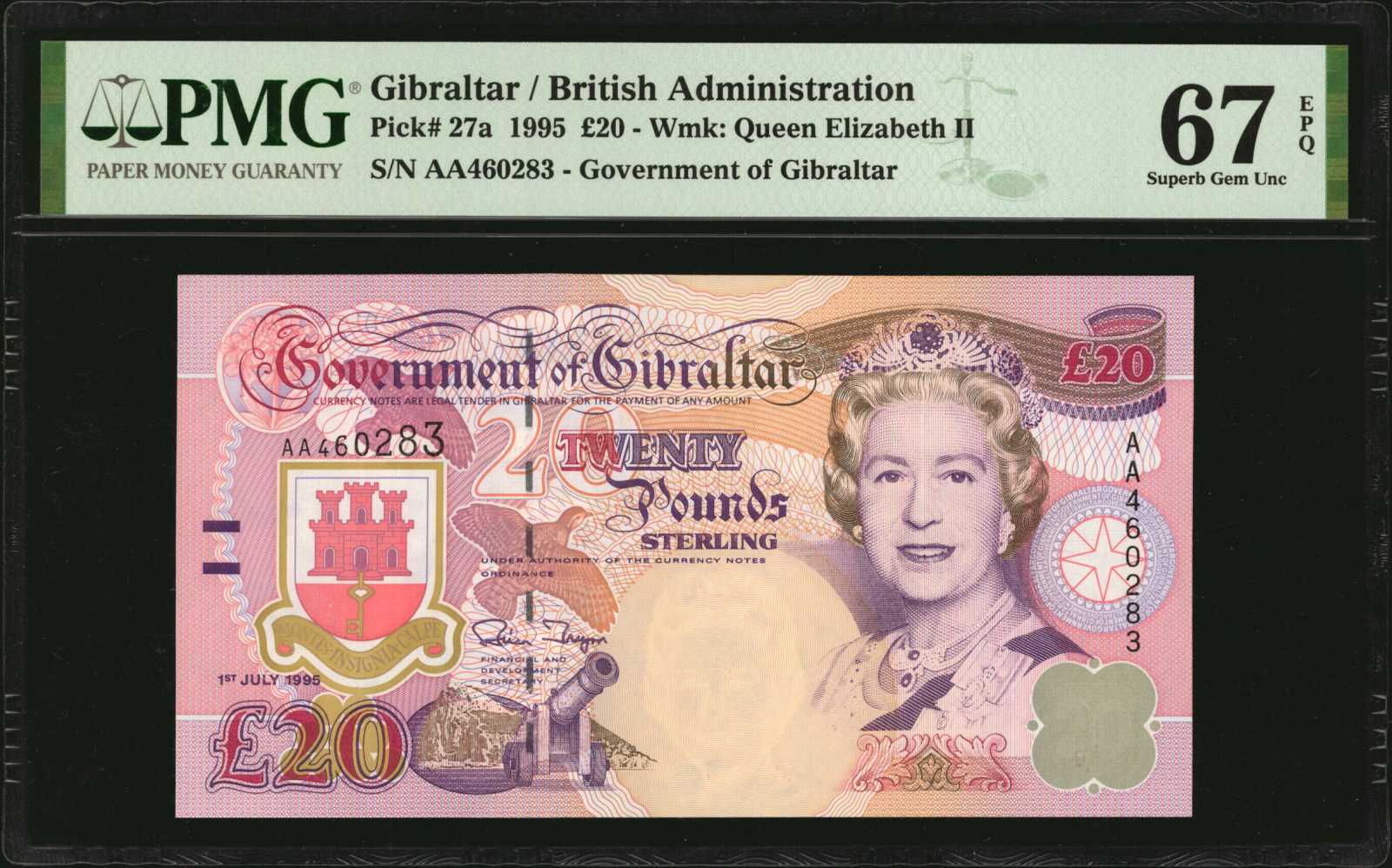 image for: Gibraltar  20 pounds (B125a)