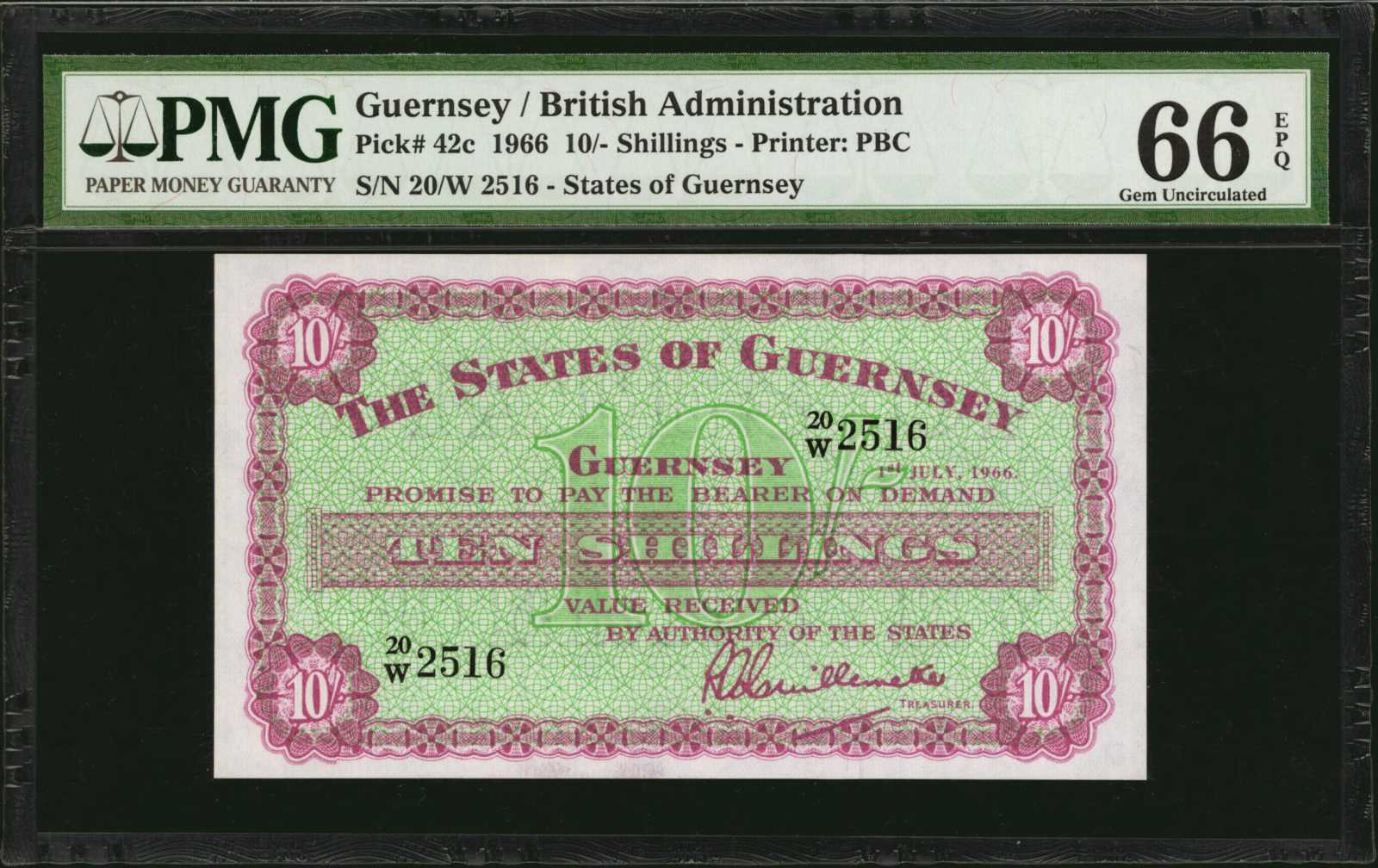 image for: Guernsey  10 shillings(B147i)