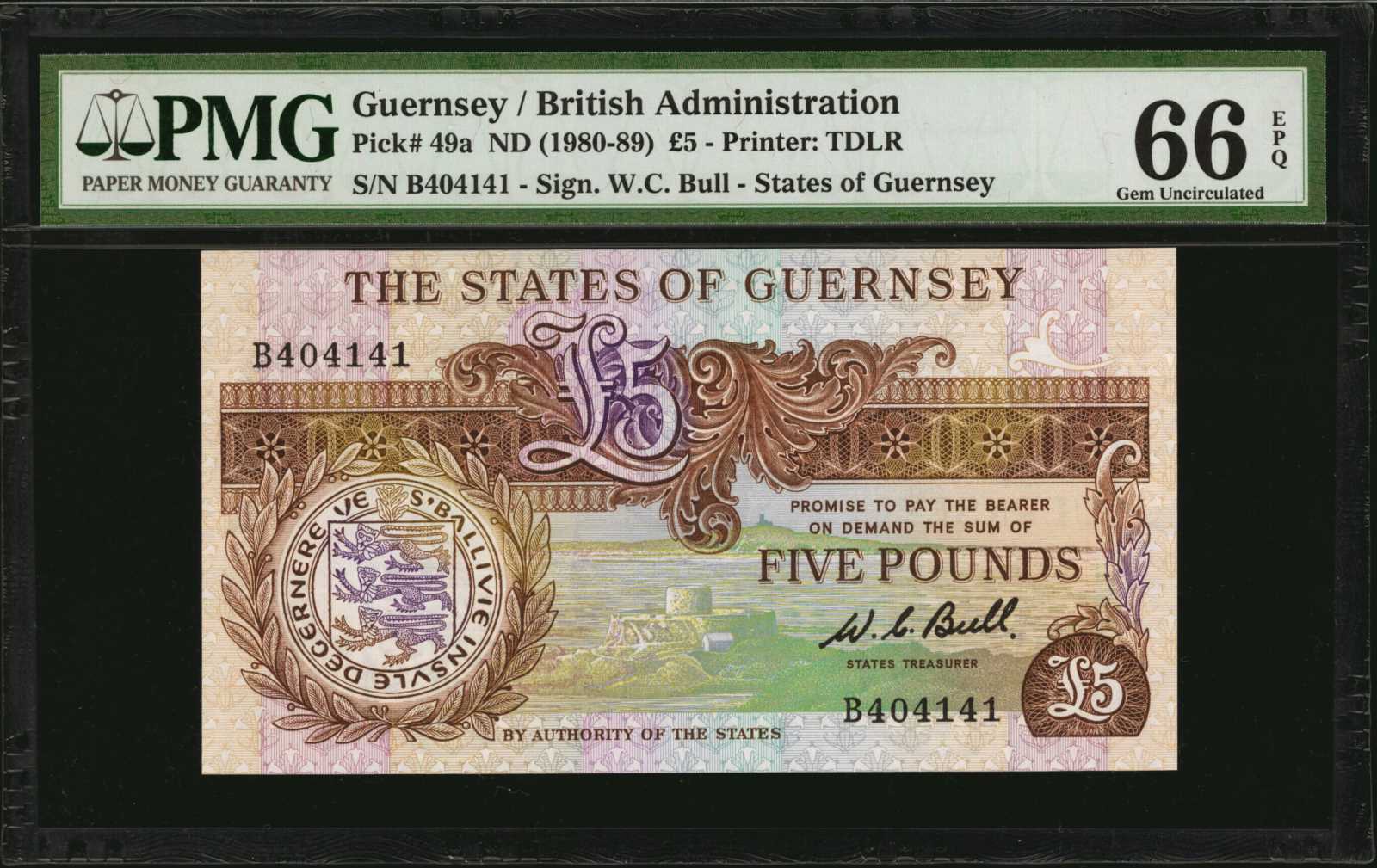 image for: Guernsey  5 pounds (B154a)