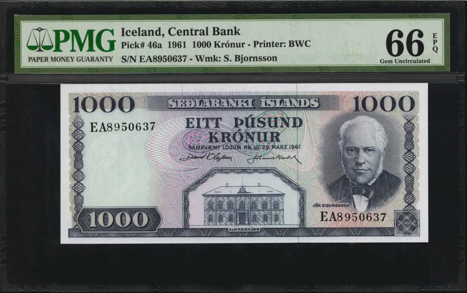 image for: Iceland  1,000 kr?nur (B805as2)