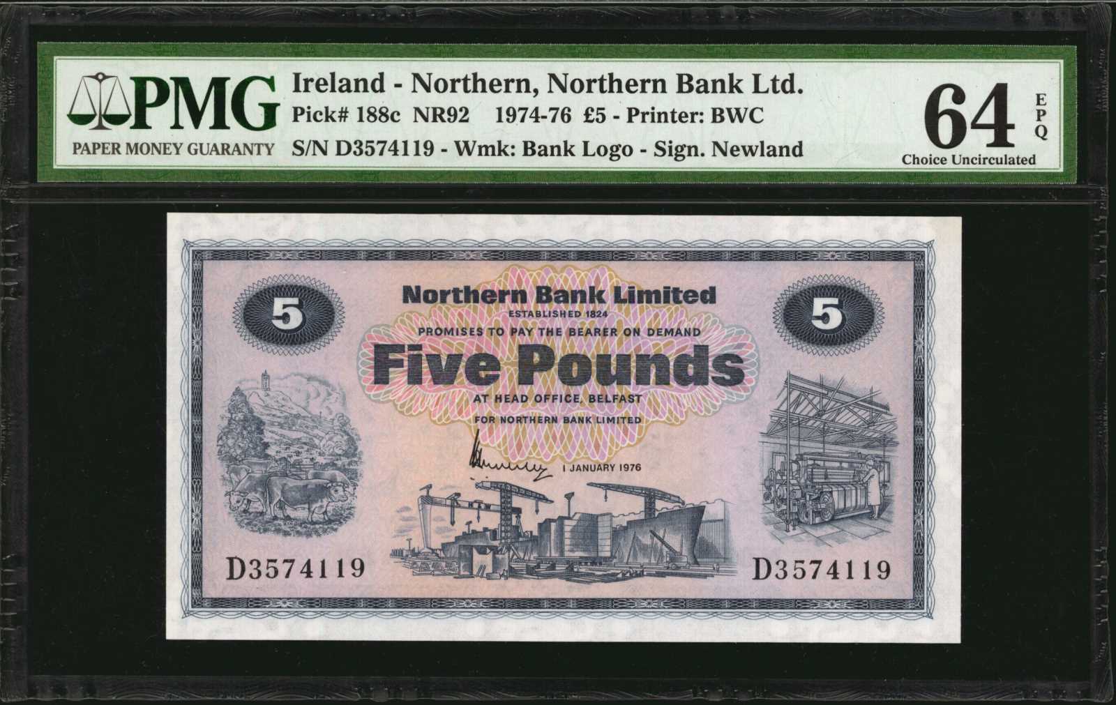 image for: Northern Ireland  5 pounds (B417b)
