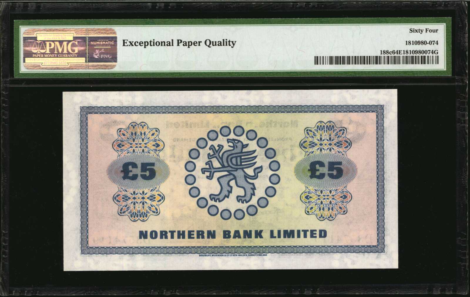 image for: Northern Ireland  5 pounds (B417a)