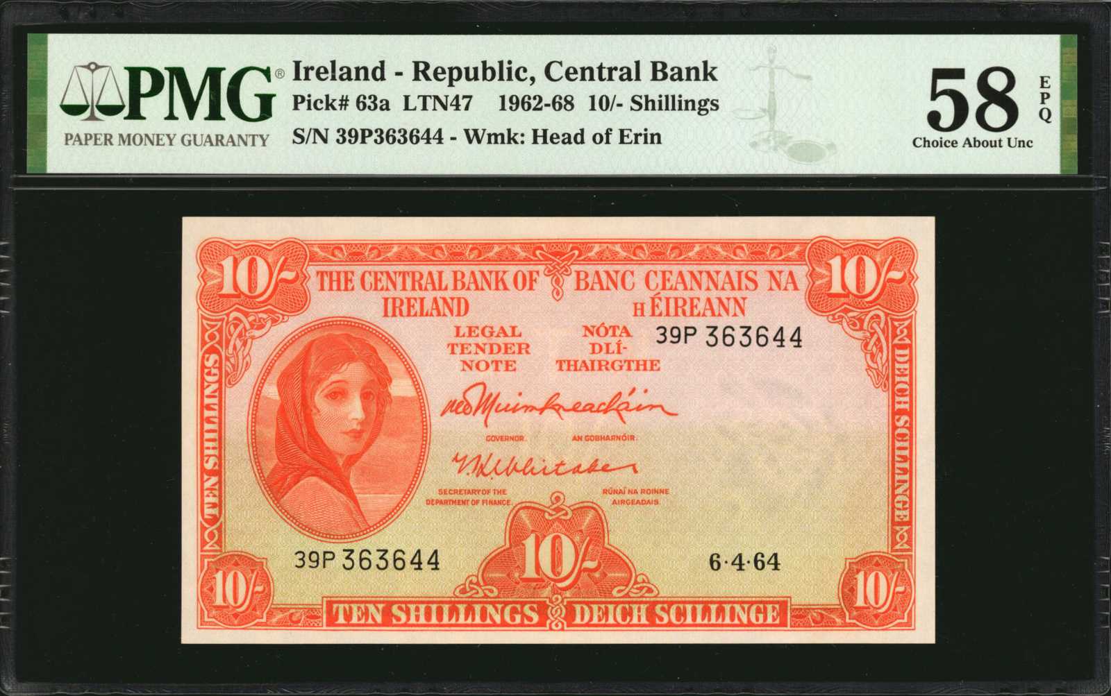 image for: Ireland, Republic of  10 shillings (B208as2)